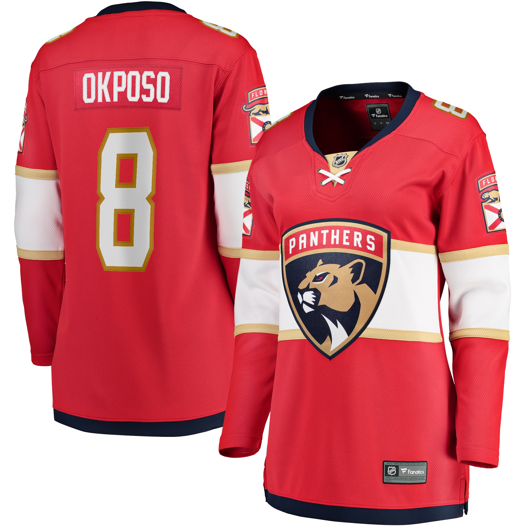 Women's Florida Panthers Kyle Okposo Red Home Breakaway Player Hockey Jersey - JS879 