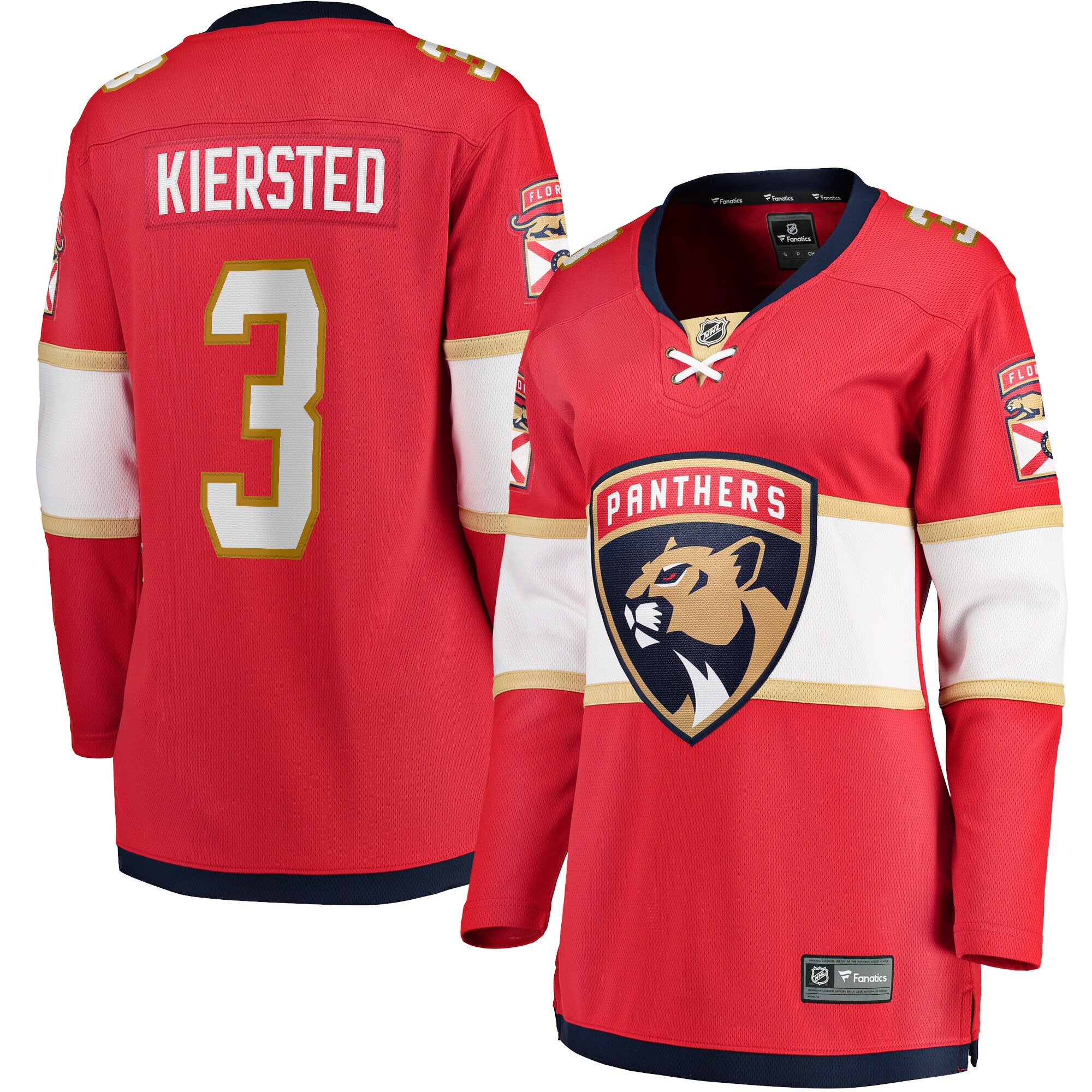 Women's Florida Panthers Matt Kiersted Red Home Team Breakaway Player Hockey Jersey - JS423 