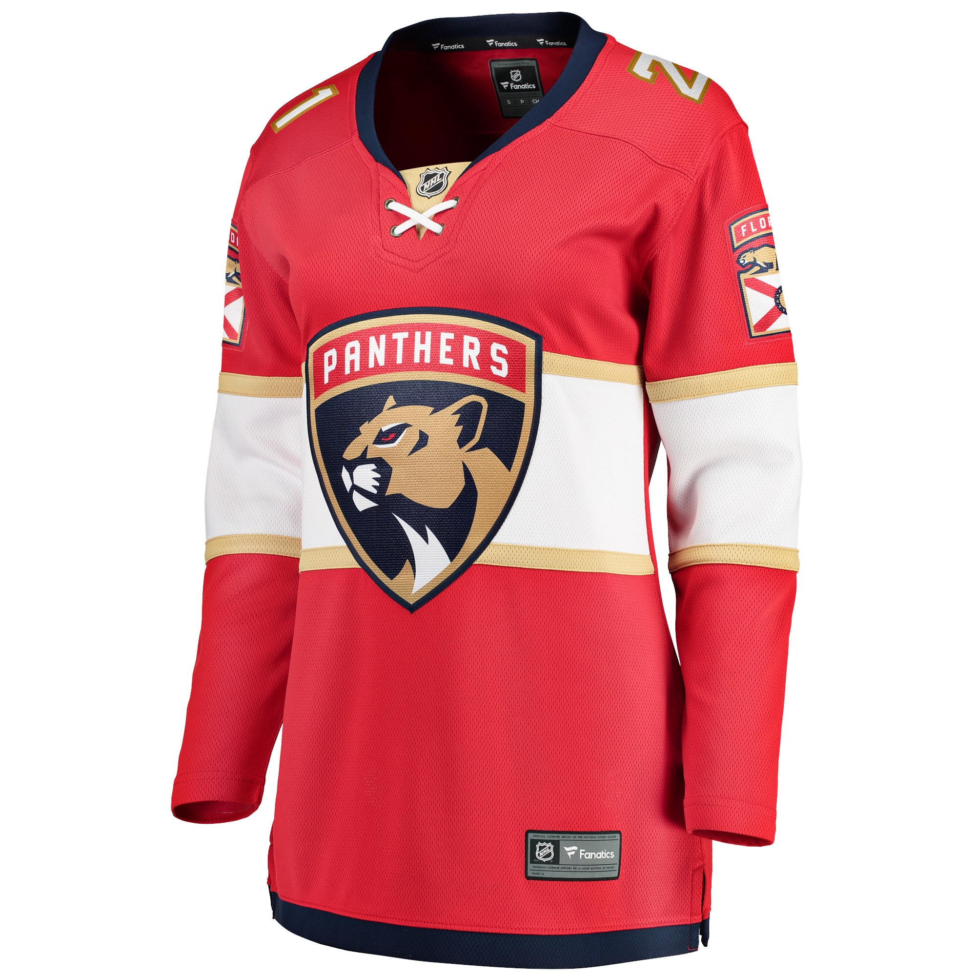 Alternative view of Women's Florida Panthers Nick Cousins Red Home Breakaway Player Hockey Jersey - JS607 