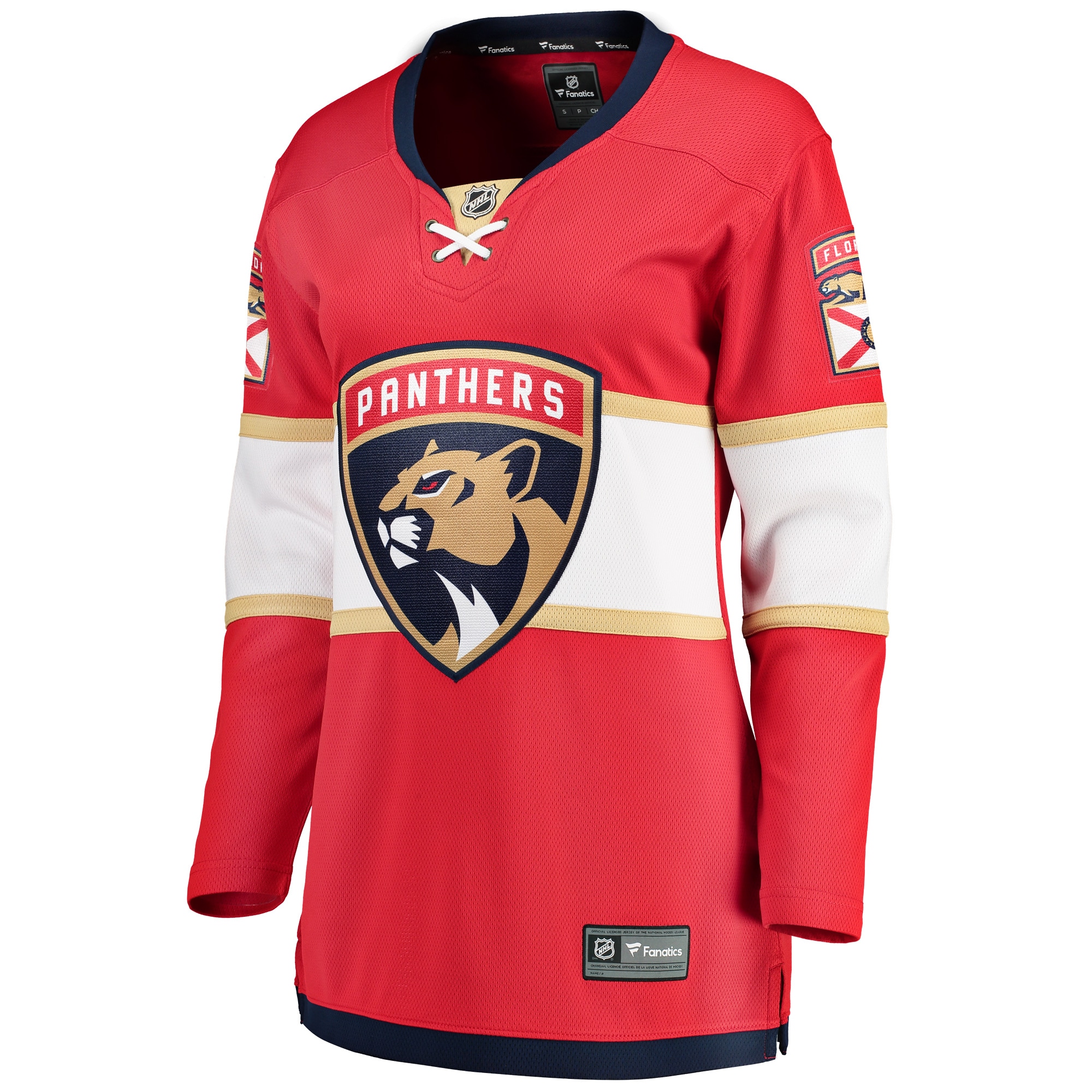Alternative view of Women's Florida Panthers Red Breakaway Home Hockey Jersey - JS585 