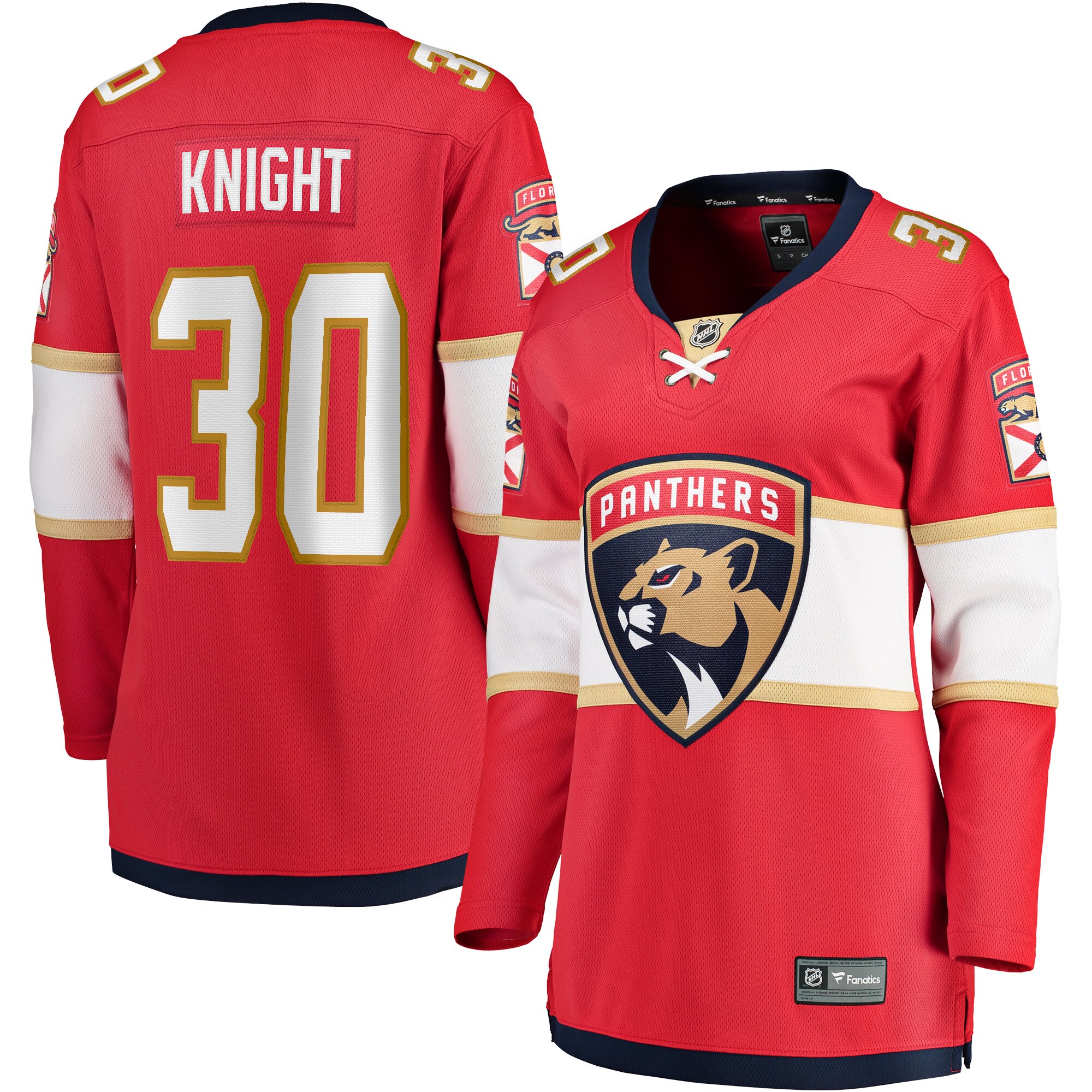 Women's Florida Panthers Spencer Knight Red Home Breakaway Hockey Jersey - JS273 