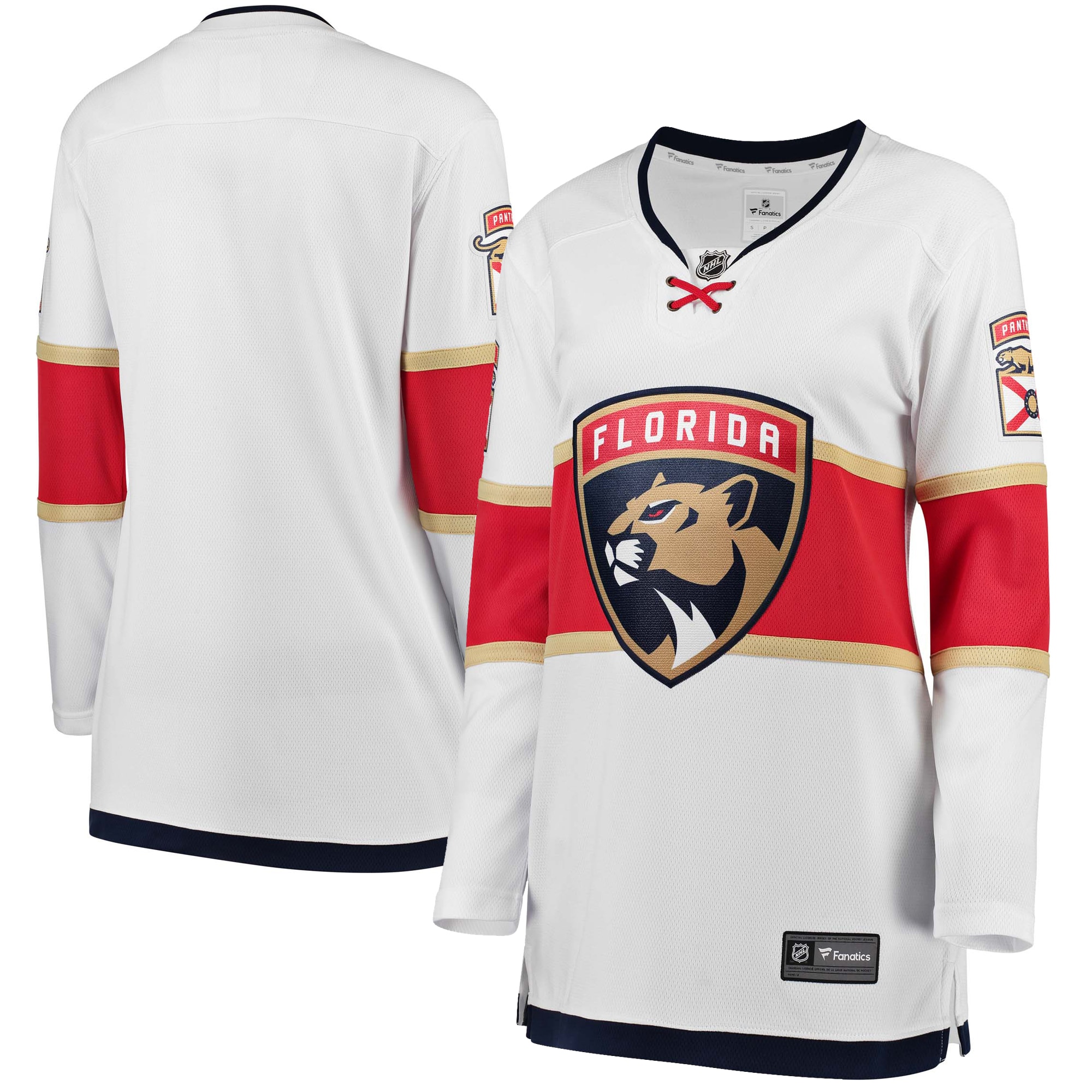 Women's Florida Panthers White Away Breakaway Hockey Jersey - JS942 