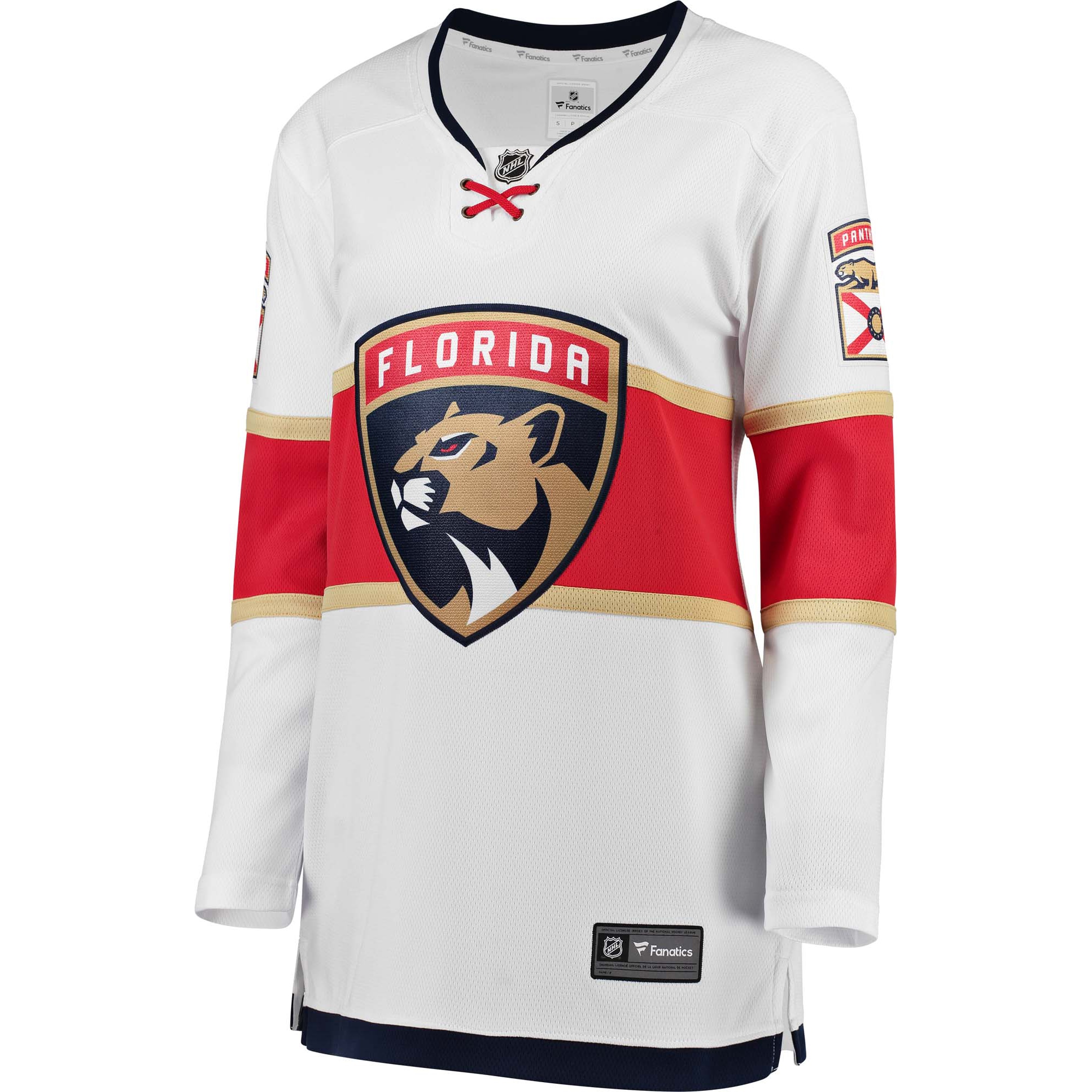Alternative view of Women's Florida Panthers White Away Breakaway Hockey Jersey - JS942 