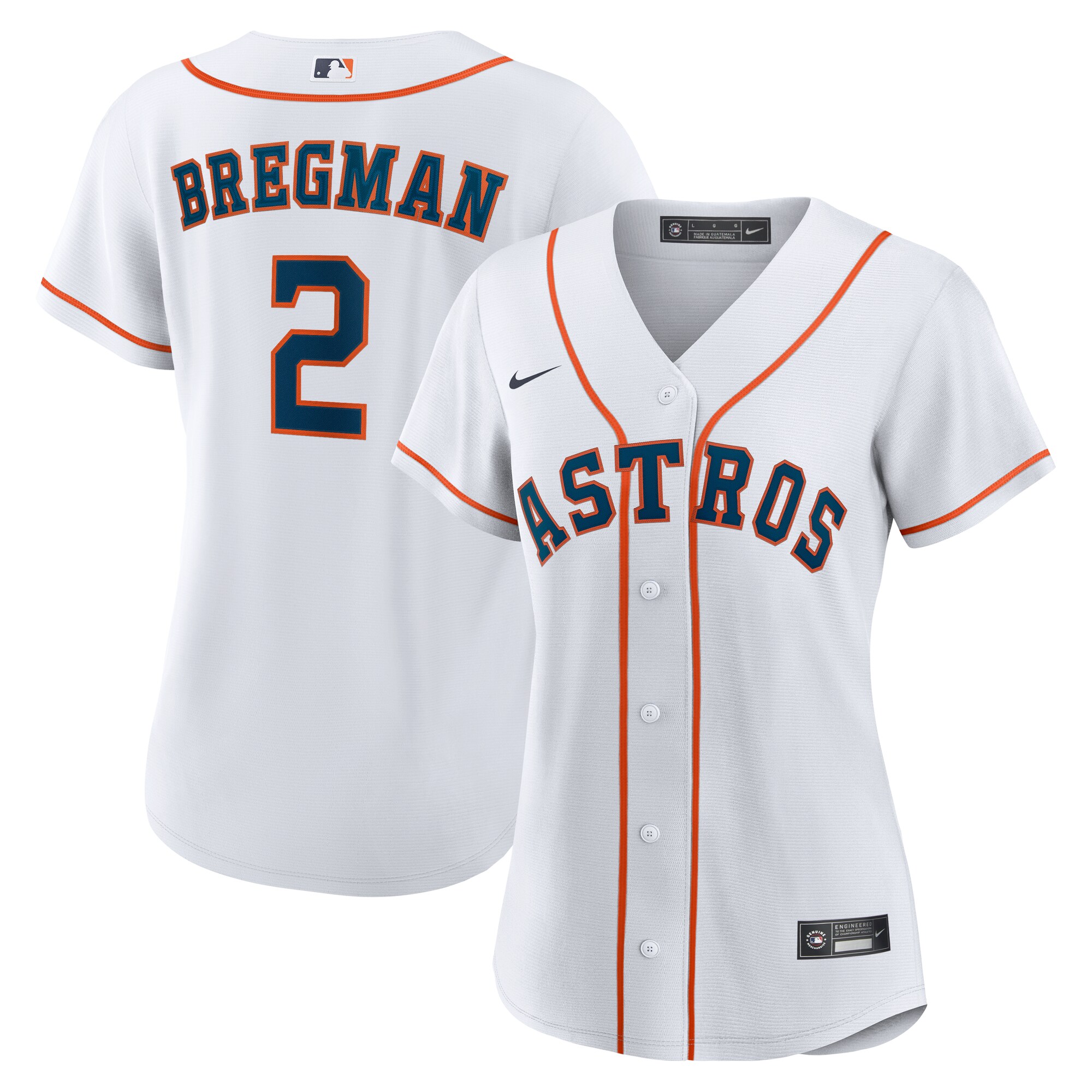Women's Houston Astros Alex Bregman White Home Player Baseball Jersey 