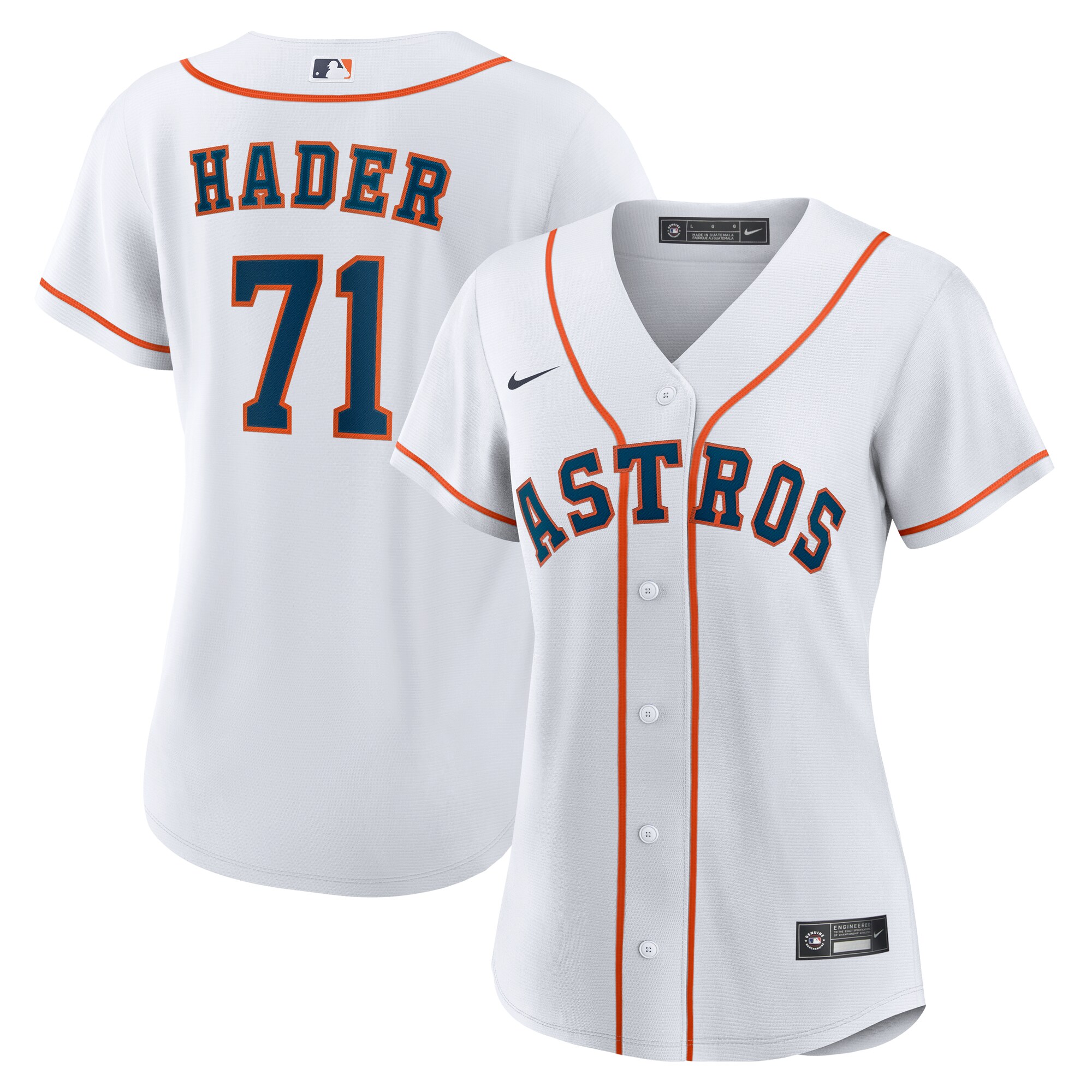 Women's Houston Astros Josh Hader White Home Baseball Jersey 