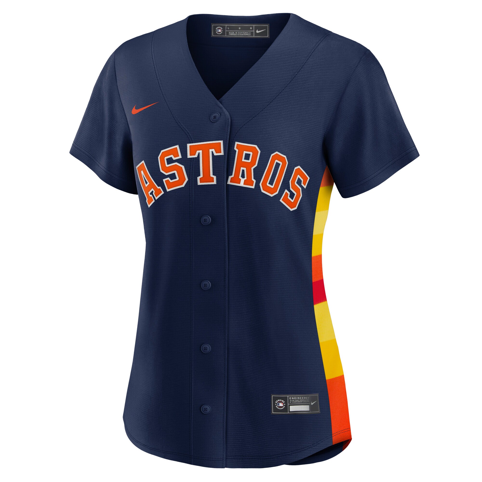 Alternative view of Women's Houston Astros Navy Alternate Player Baseball Jersey 