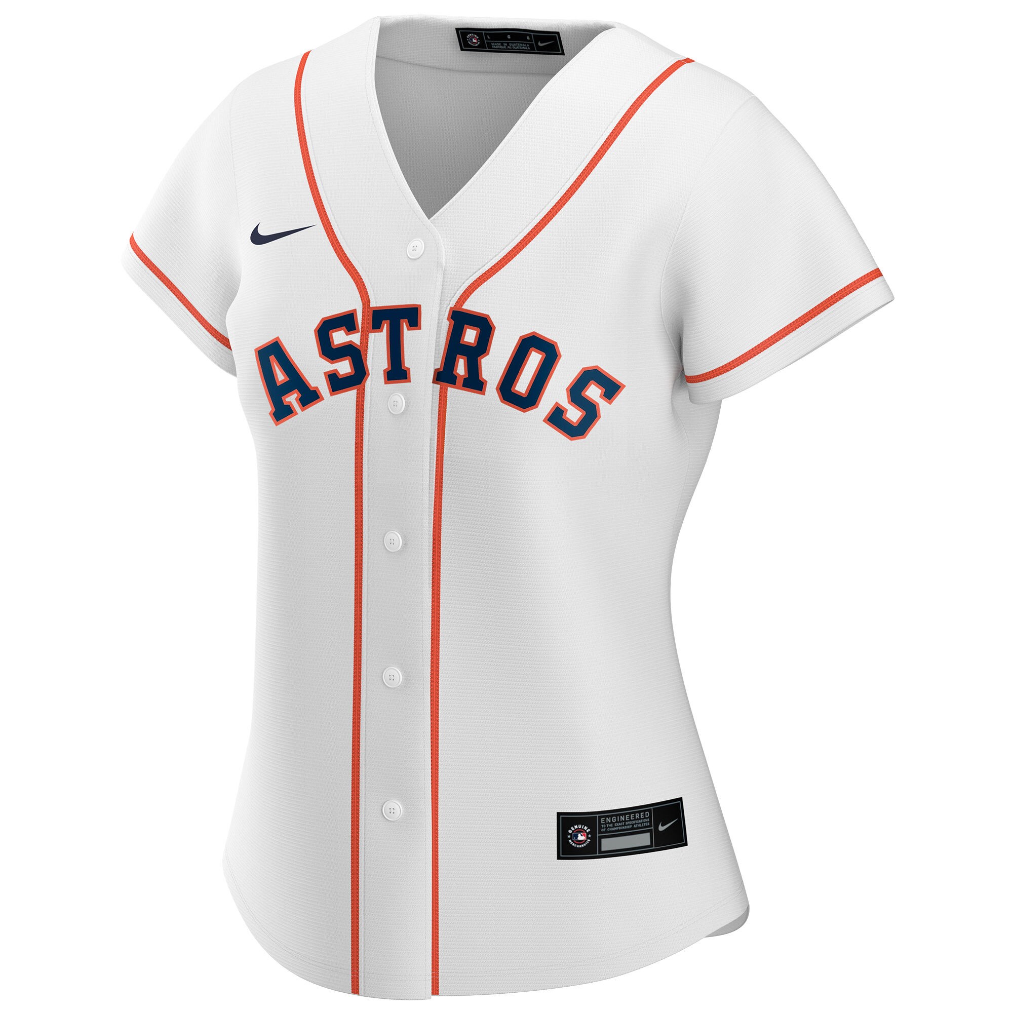 Alternative view of Women's Houston Astros White Home Custom Baseball Jersey 