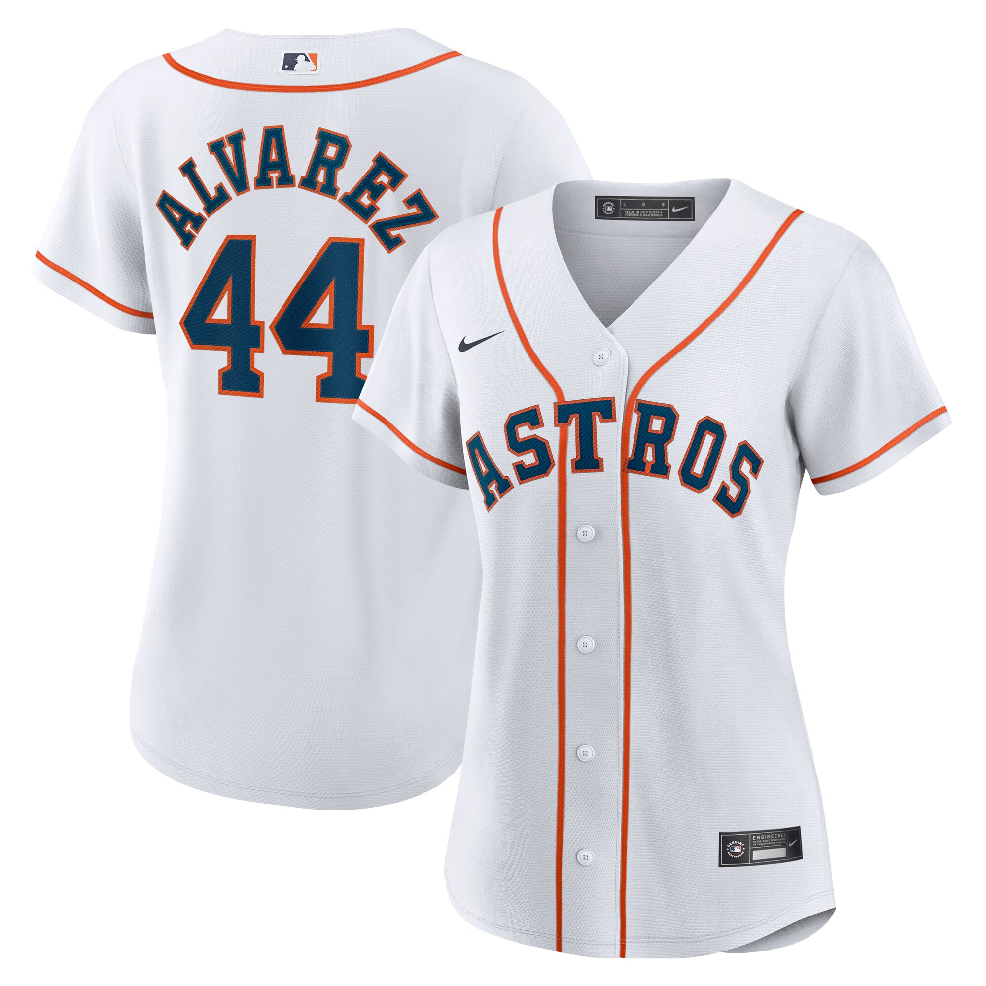 Women's Houston Astros Yordan Alvarez White Home Baseball Jersey 