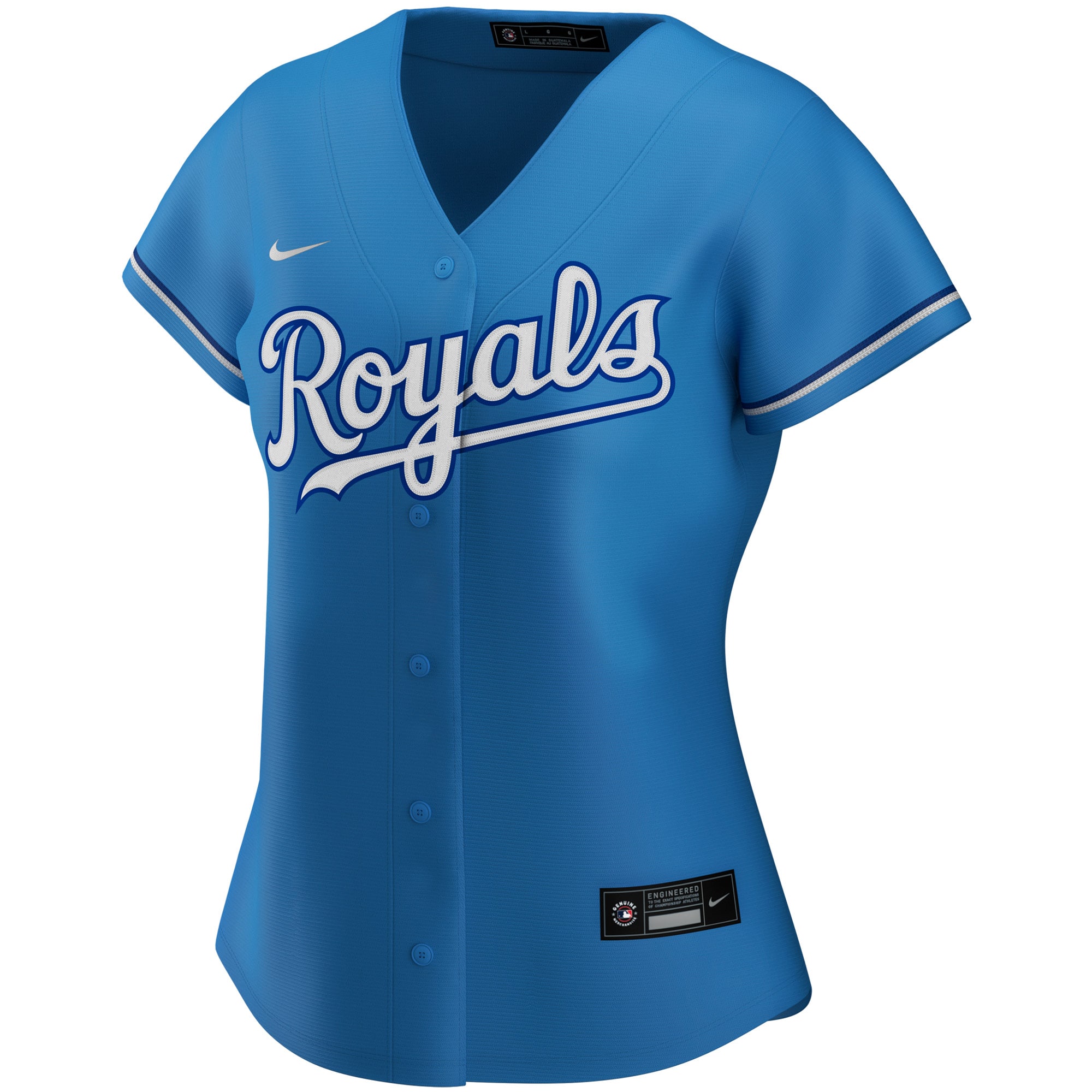 Alternative view of Women's Kansas City Royals Light Blue Alternate Team Baseball Jersey 