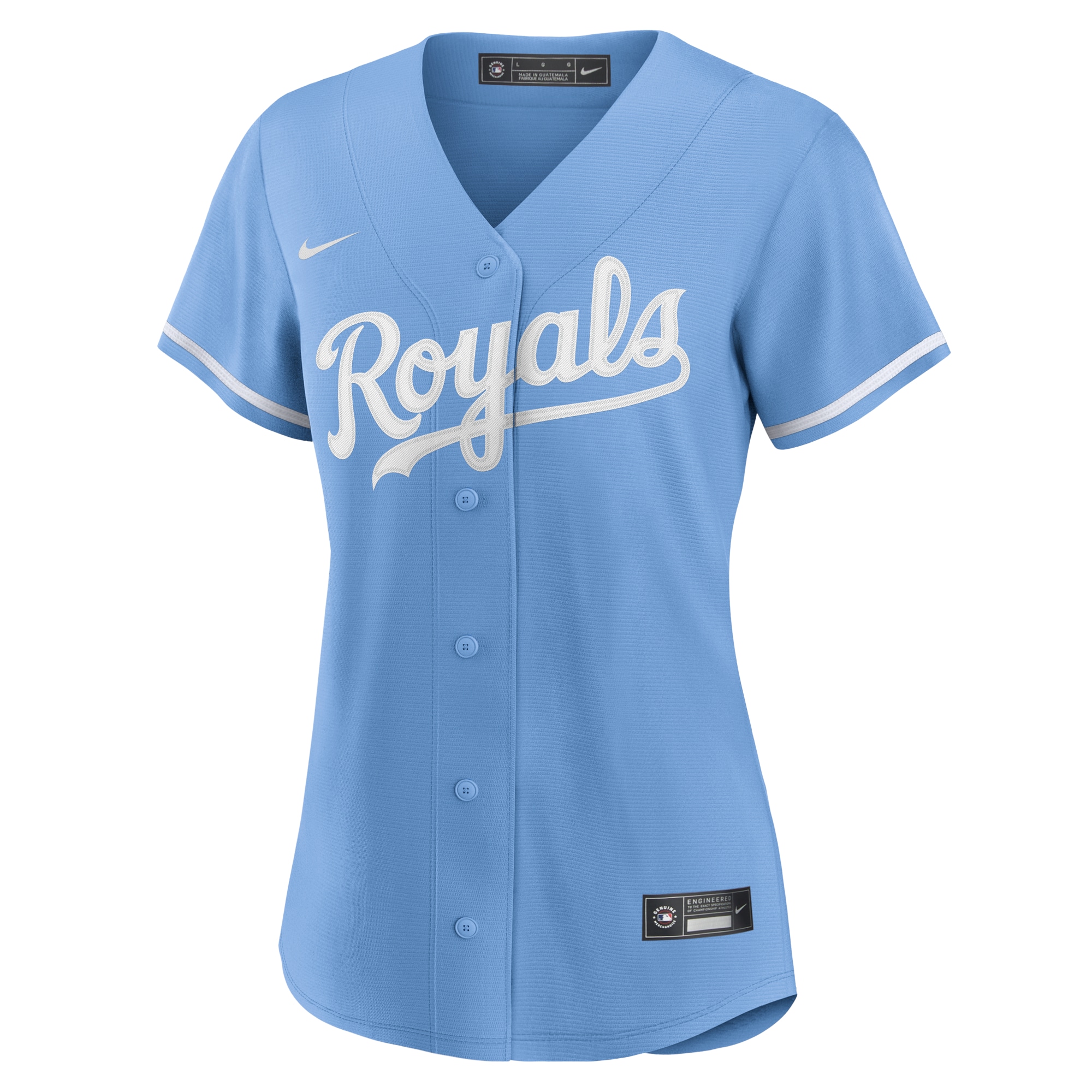 Alternative view of Women's Kansas City Royals Light Blue Alternate Team Logo Baseball Jersey 