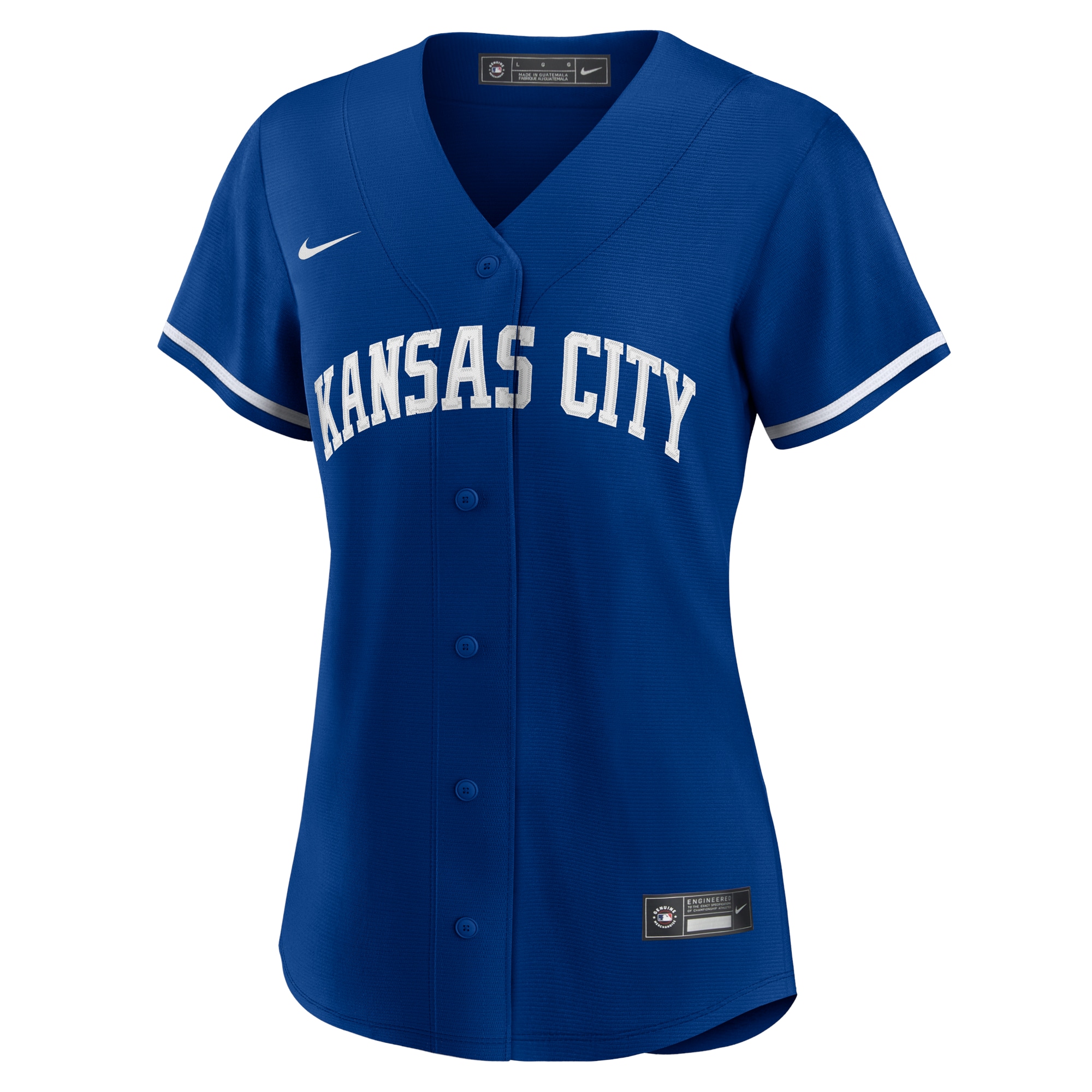 Alternative view of Women's Kansas City Royals Royal Alternate Team Logo Baseball Jersey 