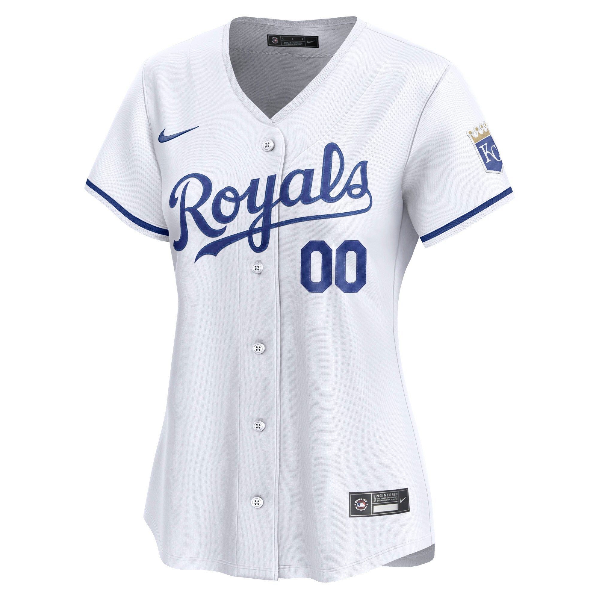Alternative view of Women's Kansas City Royals White Home Limited Custom Baseball Jersey 