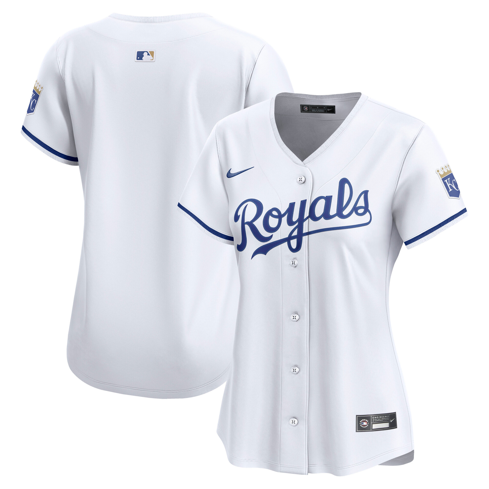 Women's Kansas City Royals White Home Limited Baseball Jersey 