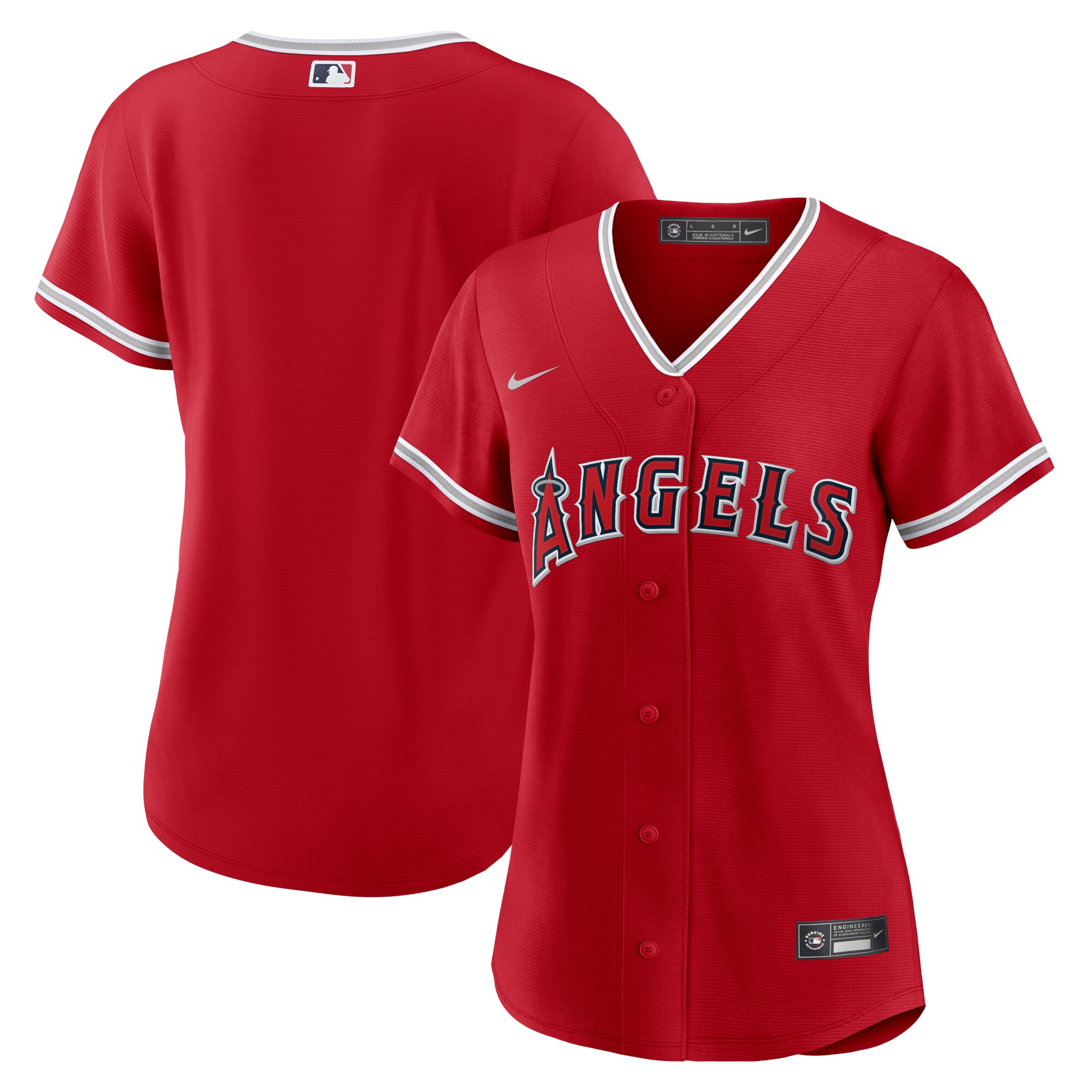Women's Los Angeles Angels Red Alternate Team Baseball Jersey 