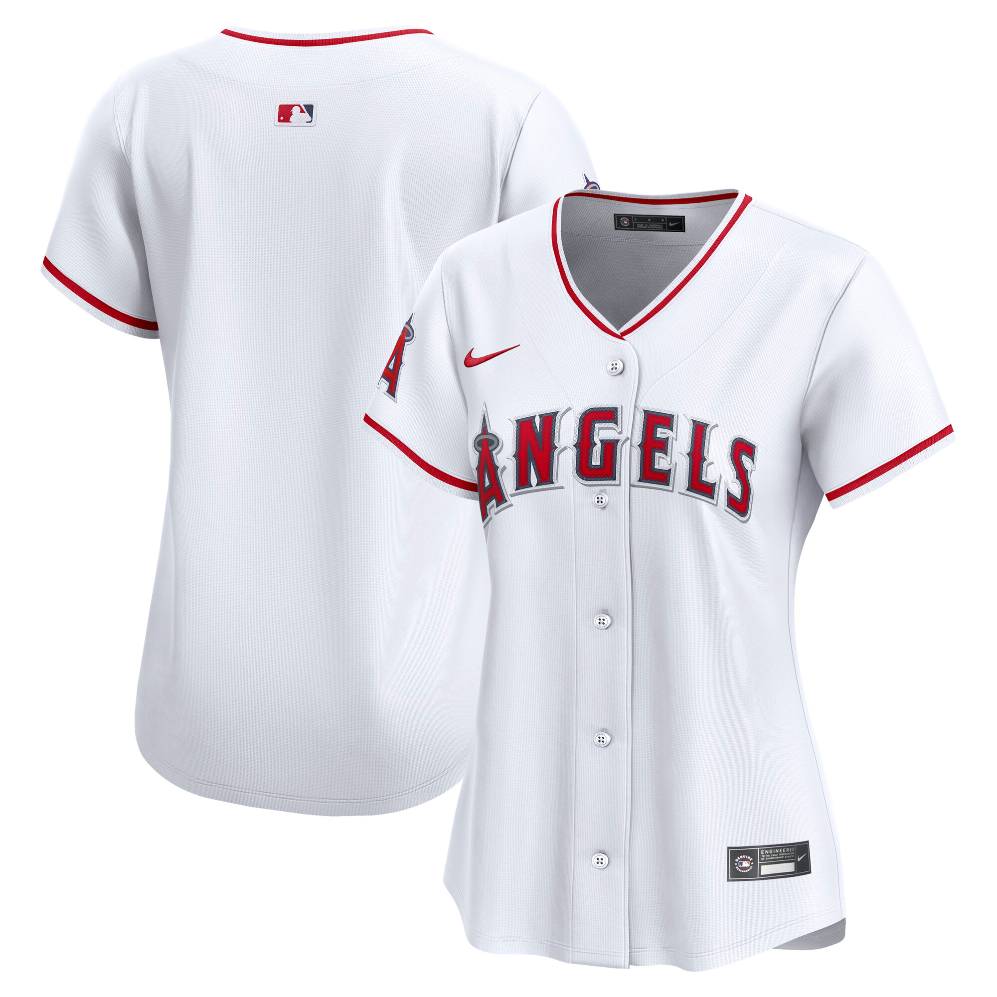 Women's Los Angeles Angels White Home Limited Baseball Jersey 