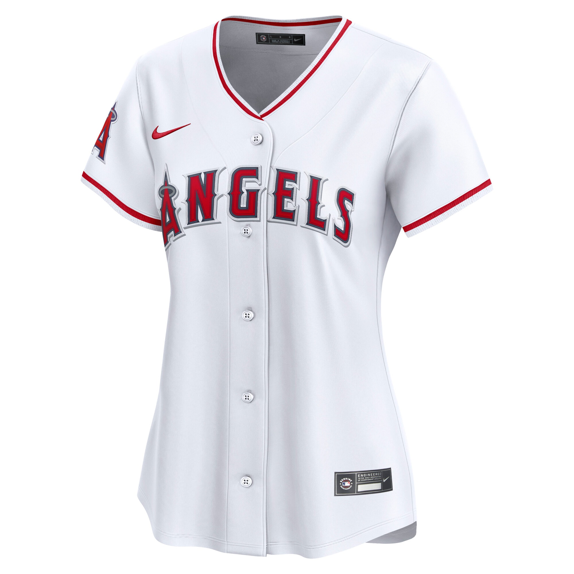 Alternative view of Women's Los Angeles Angels White Home Limited Baseball Jersey 
