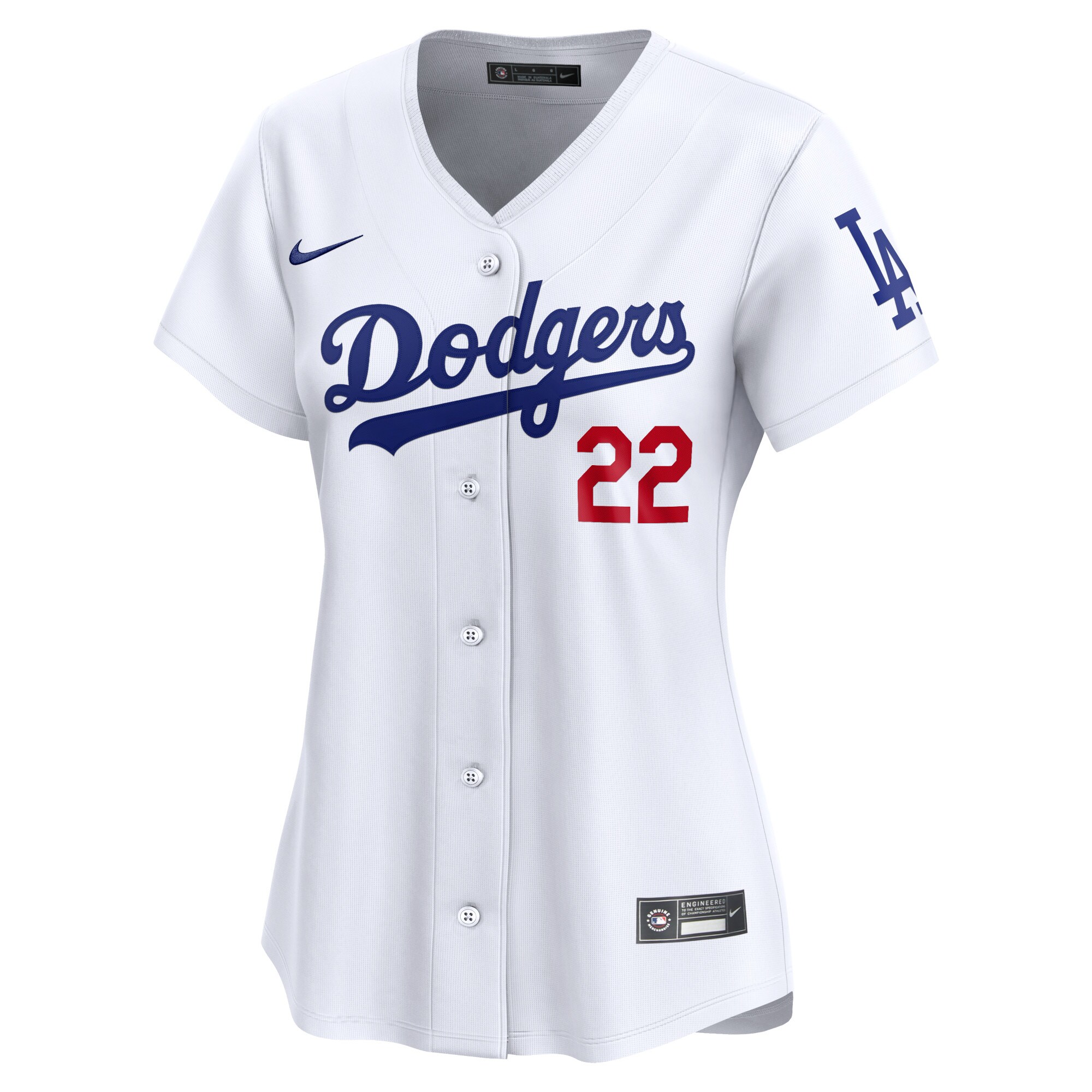 Alternative view of Women's Los Angeles Dodgers Clayton Kershaw White Home Limited Player Baseball Jersey 