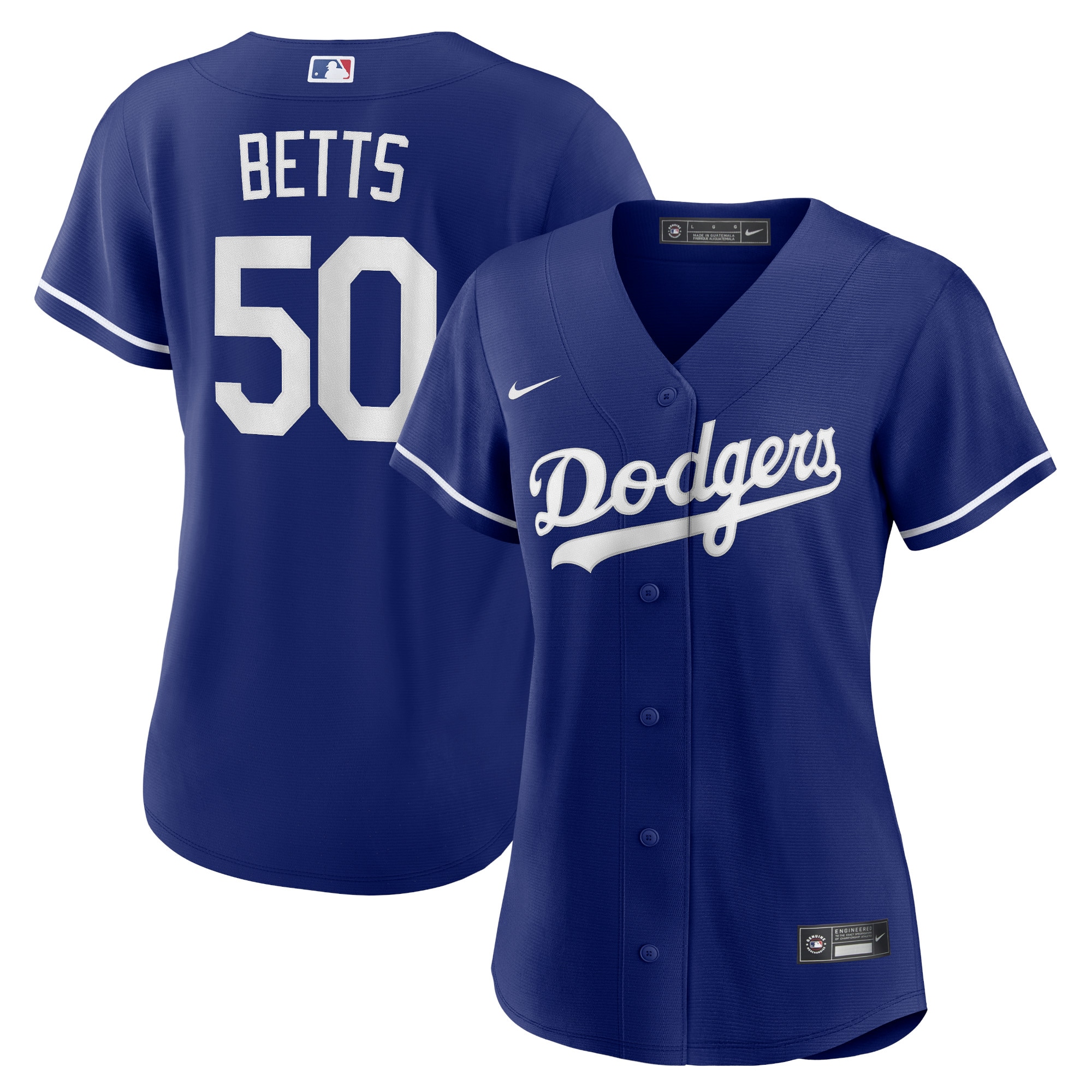 Women's Los Angeles Dodgers Mookie Betts Royal Alternate Player Baseball Jersey 