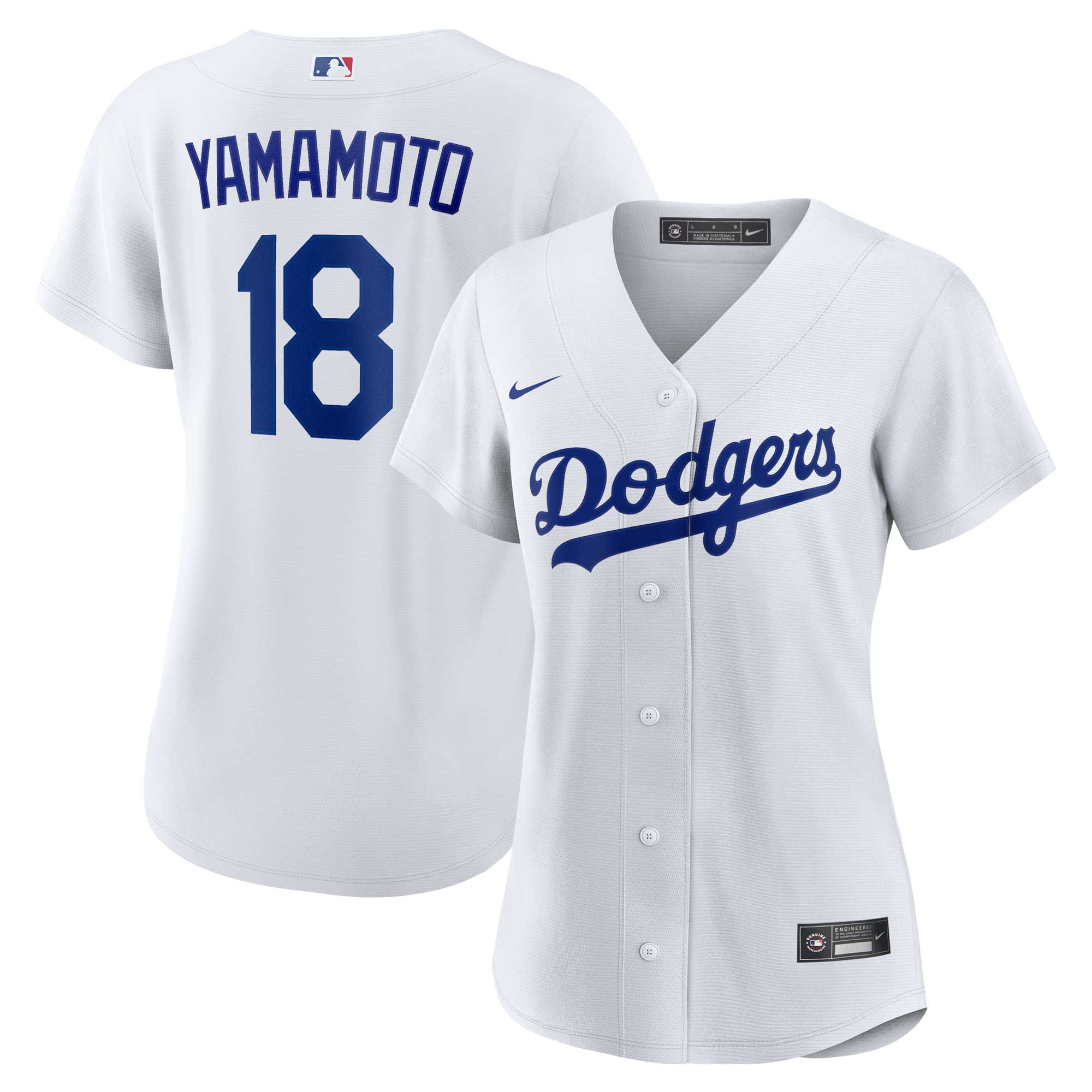Women's Los Angeles Dodgers Yoshinobu Yamamoto White Home Player Baseball Jersey 