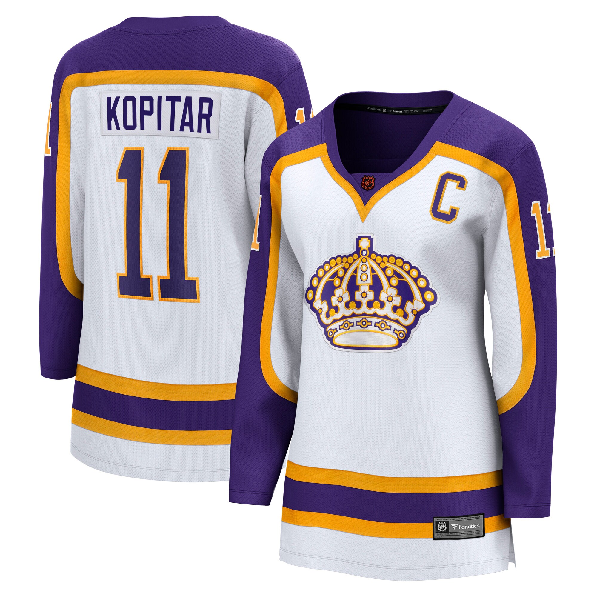 Women's Los Angeles Kings Anze Kopitar White Special Edition 2.0 Breakaway Captain's Patch Hockey Jersey - JS595 