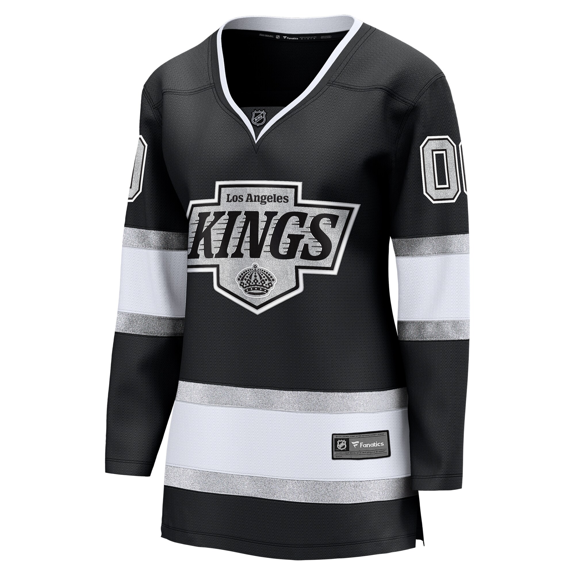 Alternative view of Women's Los Angeles Kings Black Home Breakaway Custom Hockey Jersey - JS767 
