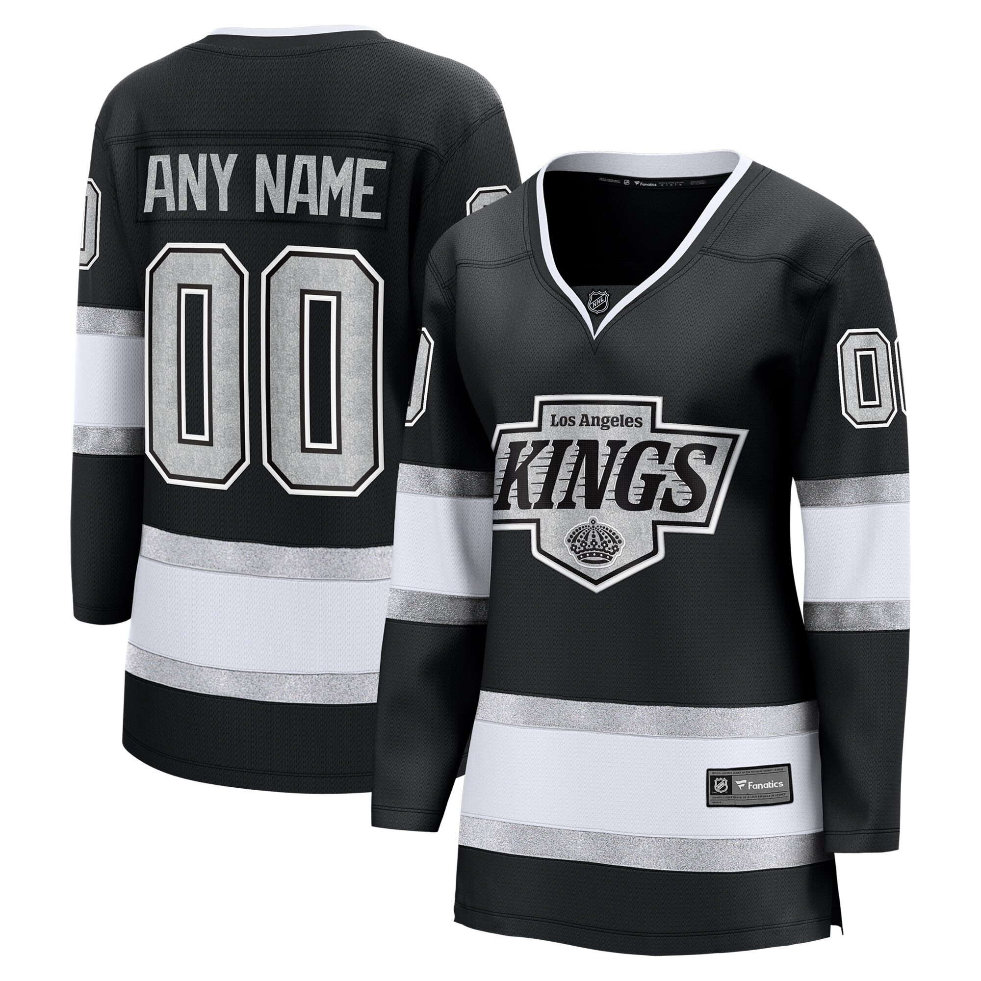 Women's Los Angeles Kings Black Home Breakaway Custom Hockey Jersey - JS767 