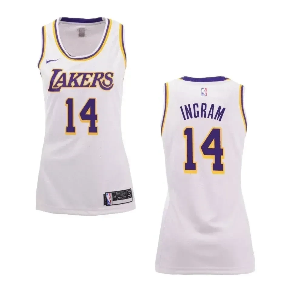 Women's Los Angeles Lakers 14 Brandon Ingram Association Swingman Basketball Jersey - White - JS779 