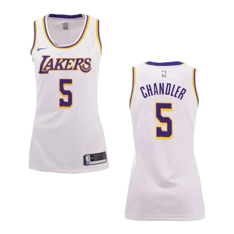 Women's Los Angeles Lakers 5 Tyson Chandler Association Swingman Basketball Jersey - White - JS252 