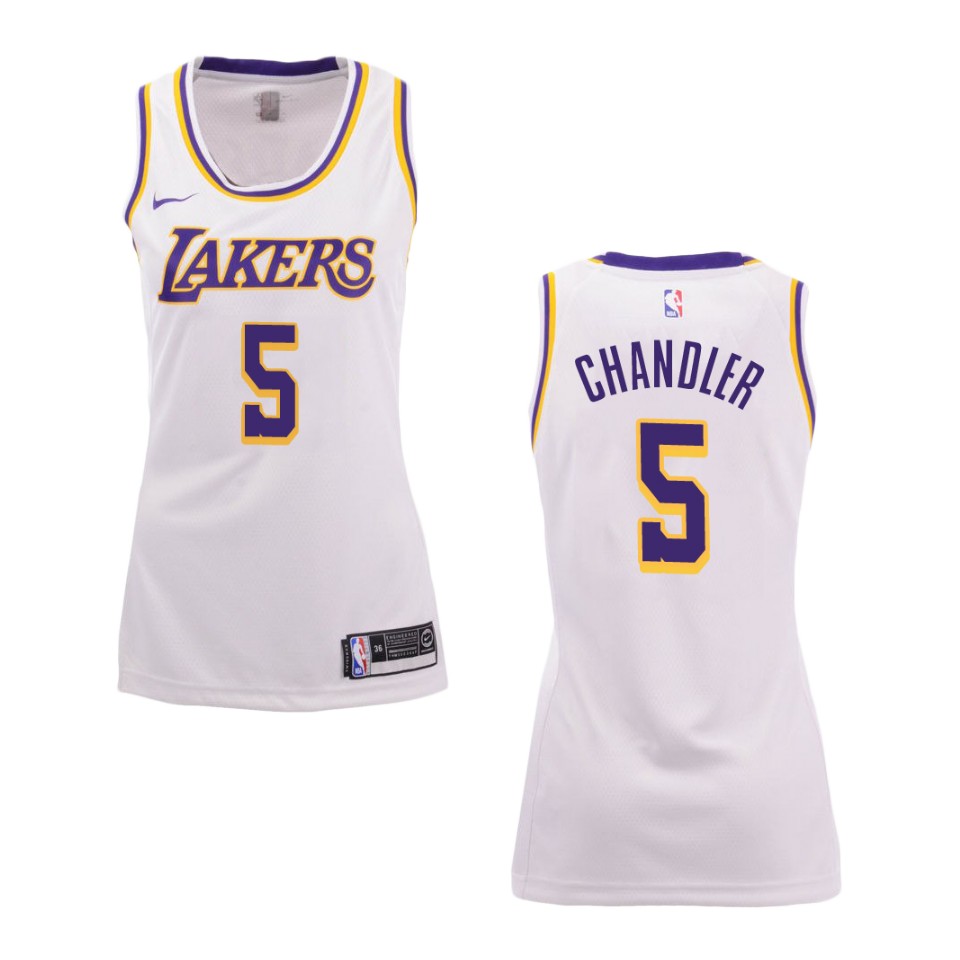 Women's Los Angeles Lakers #5 Tyson Chandler Association Swingman Basketball Jersey - White