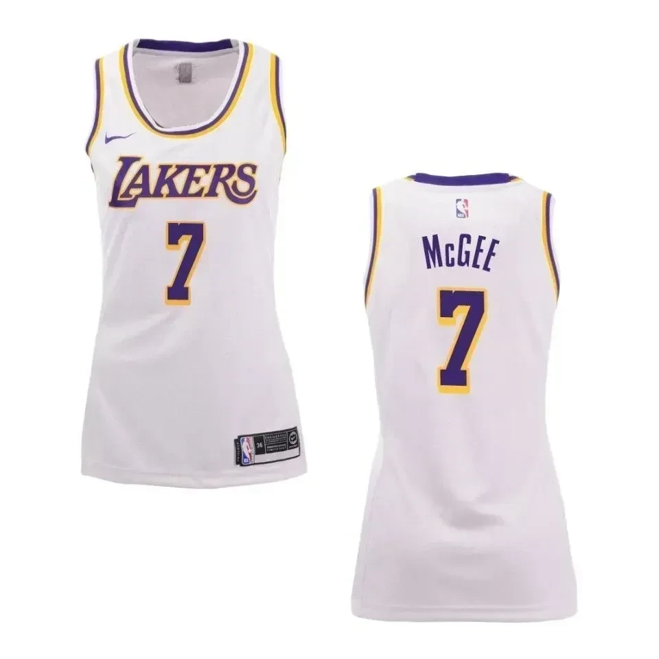 Women's Los Angeles Lakers 7 Javale Mcgee Association Swingman Basketball Jersey - White - JS208 