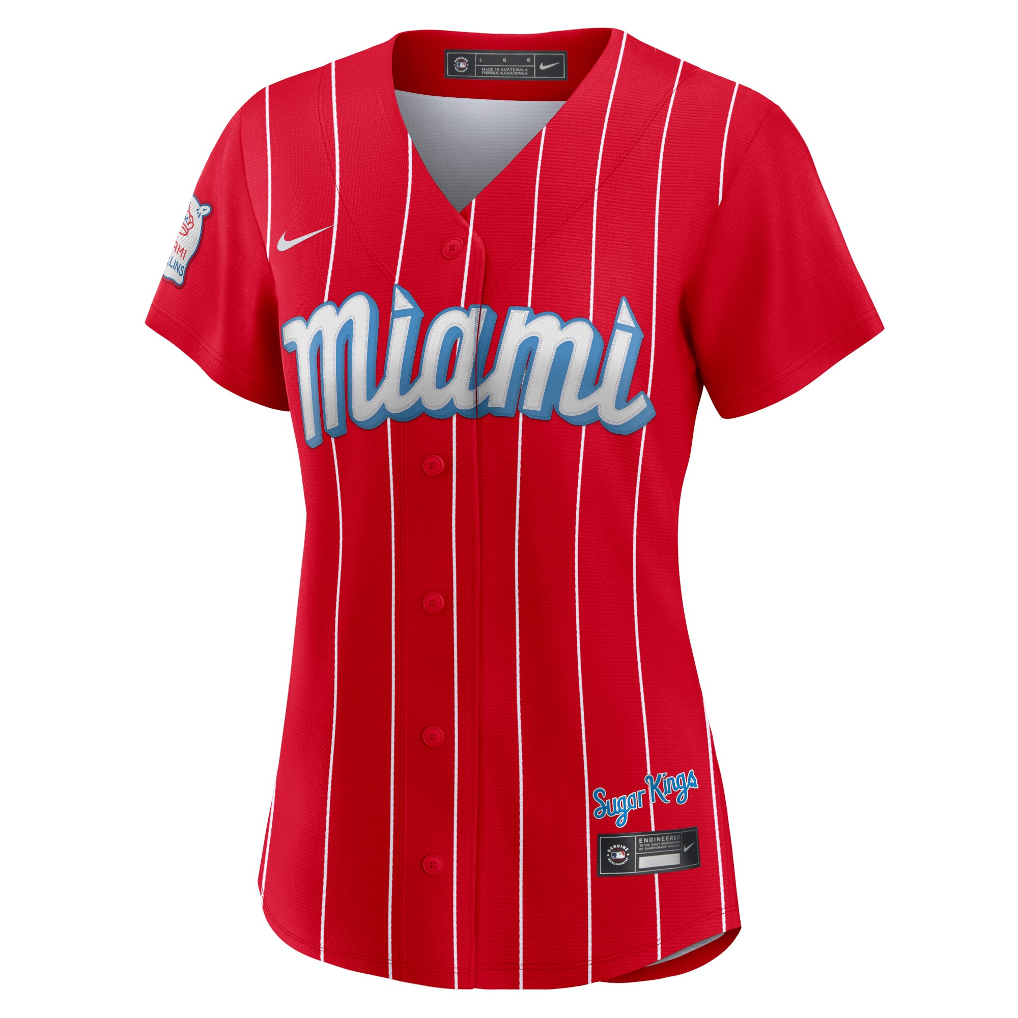 Alternative view of Women's Miami Marlins Red City Connect Team Baseball Jersey 