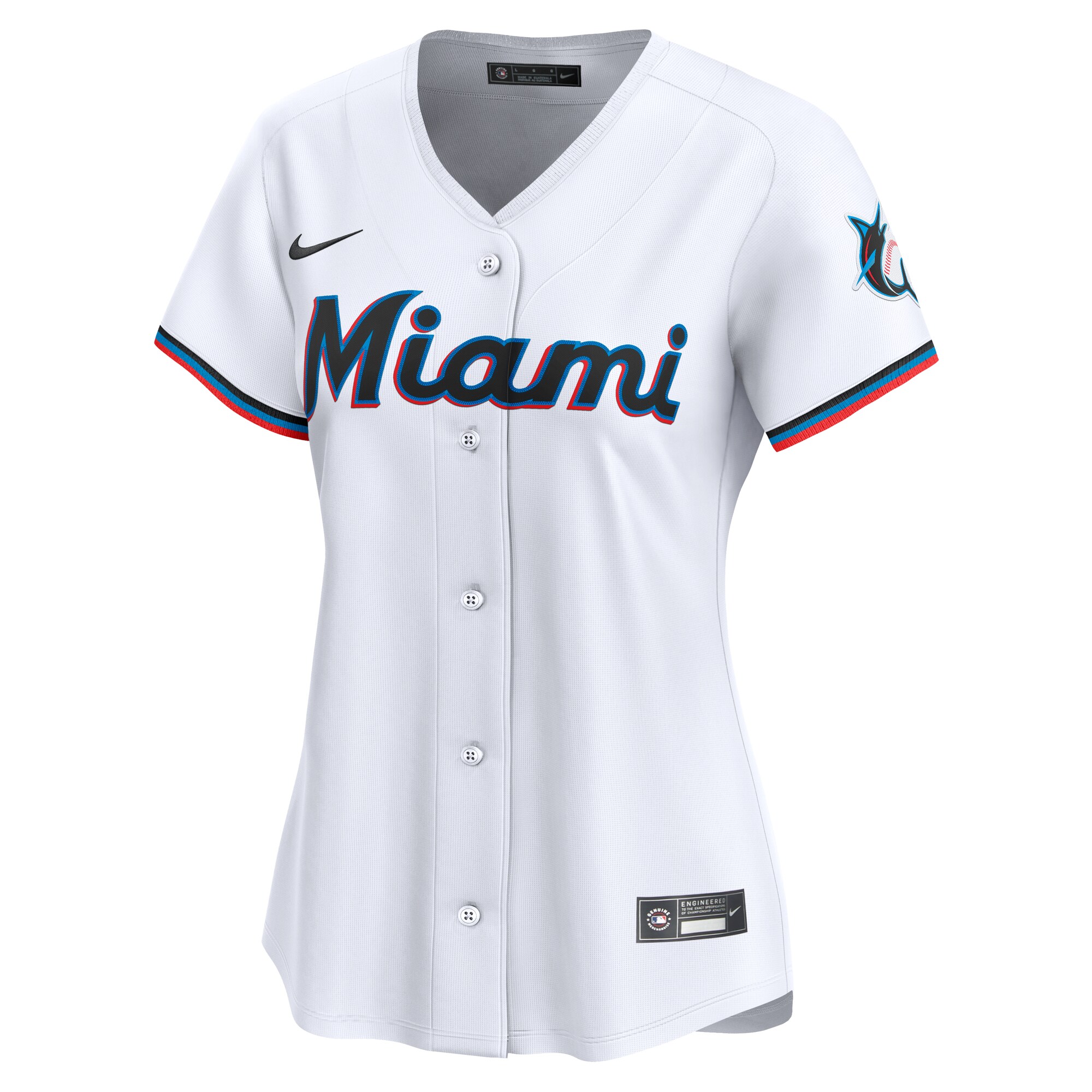 Alternative view of Women's Miami Marlins Sandy Alcantara White Home Limited Player Baseball Jersey 