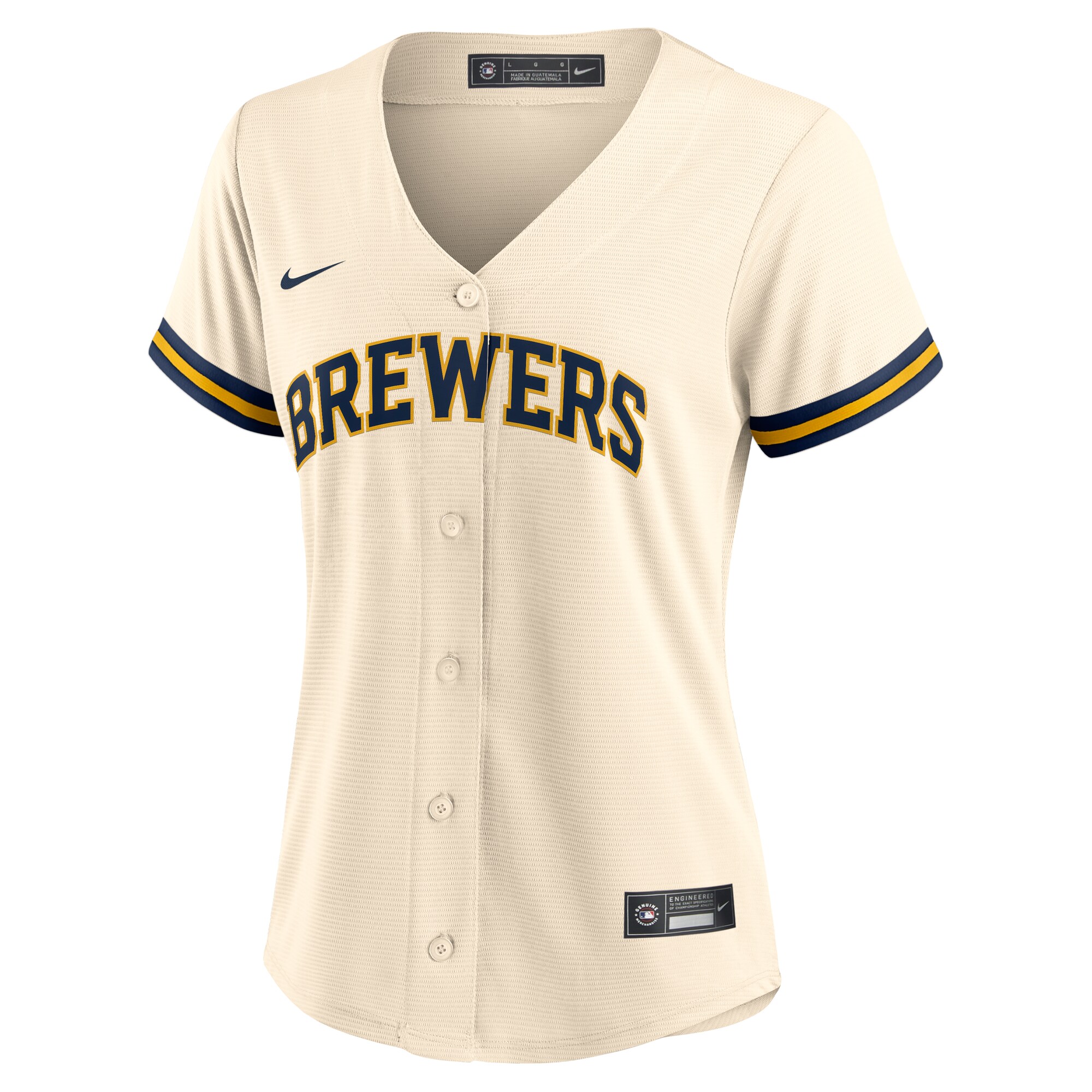 Alternative view of Women's Milwaukee Brewers Brice Turang White Home Baseball Jersey 