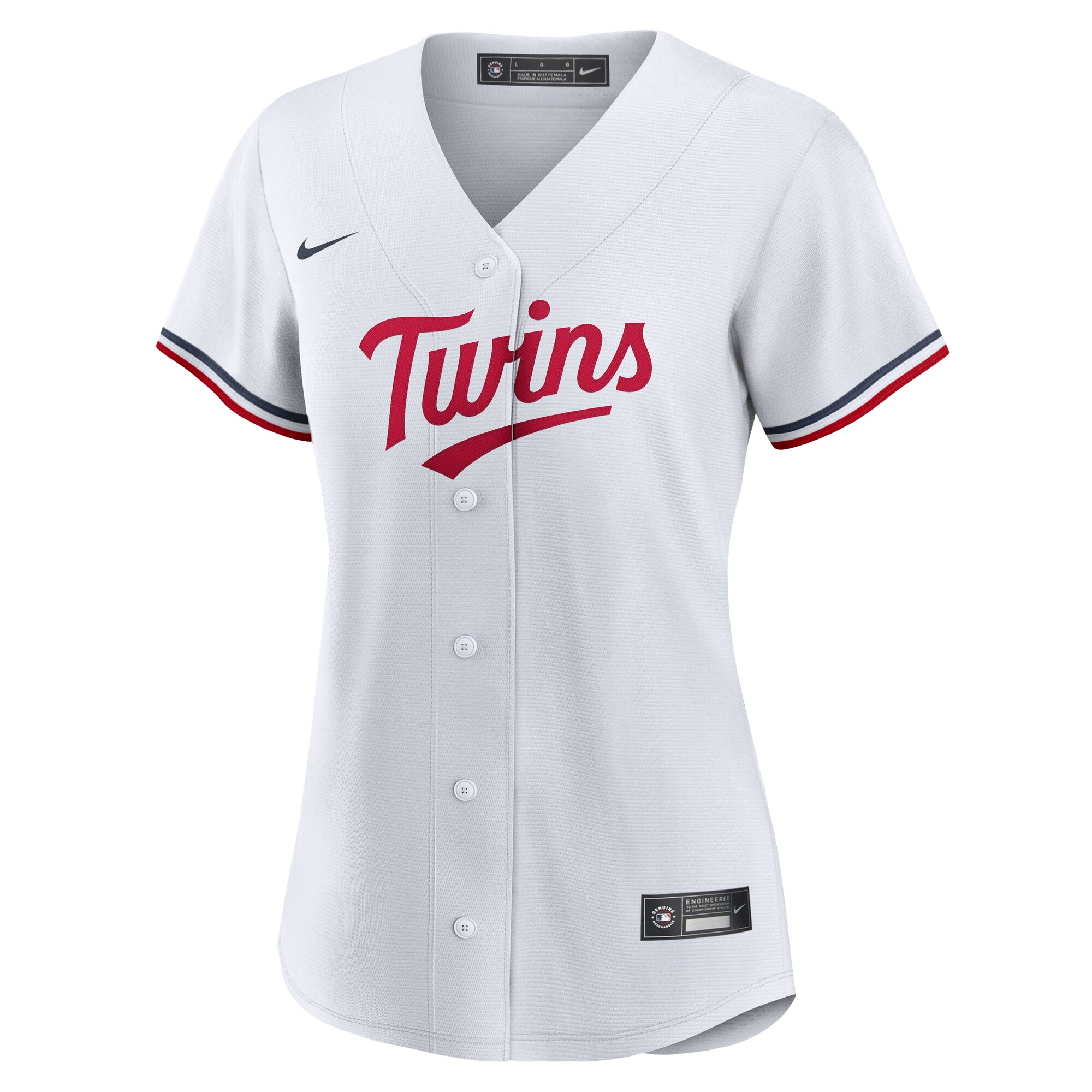 Alternative view of Women's Minnesota Twins Brooks Lee White Home Baseball Jersey 