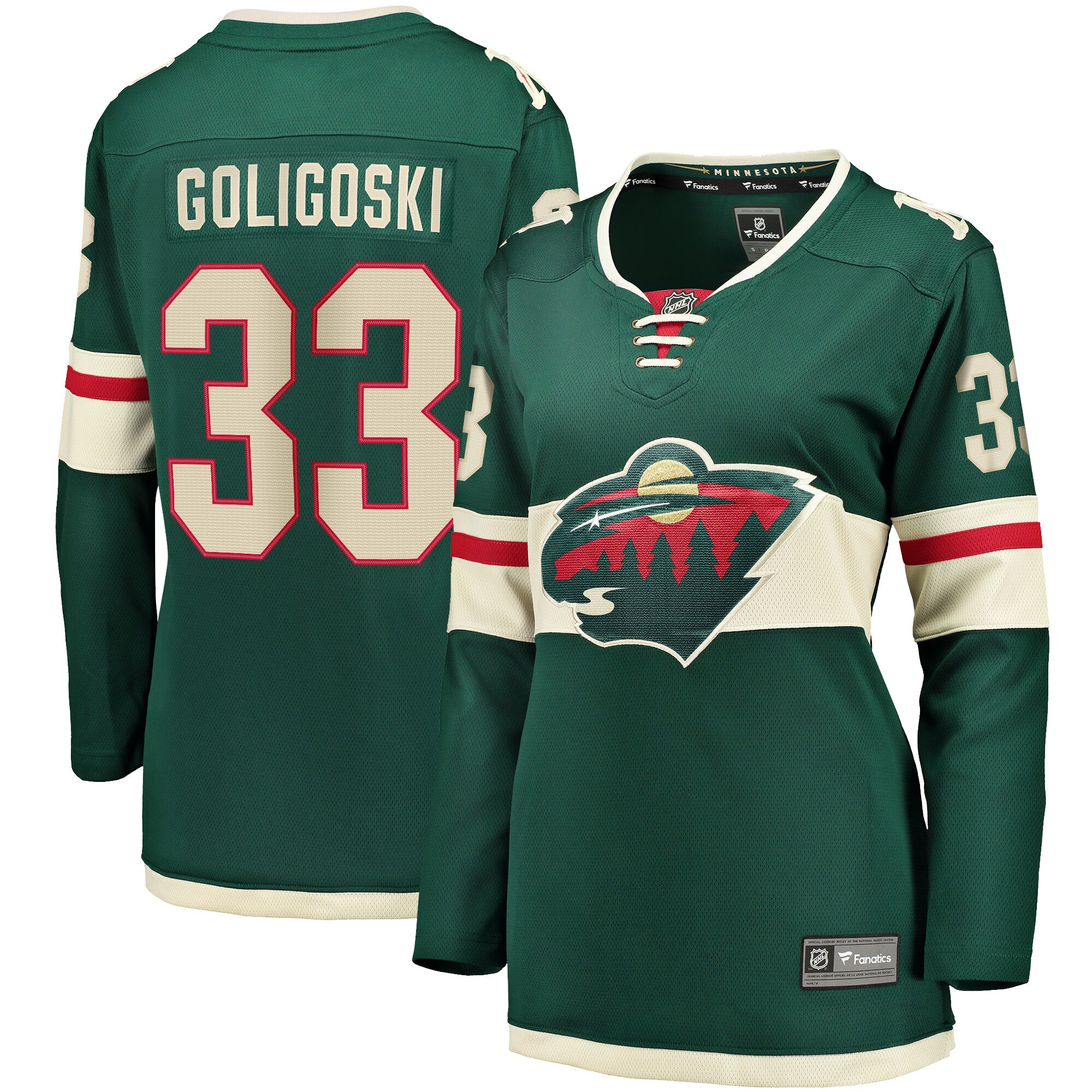 Women's Minnesota Wild Alex Goligoski Green Home Breakaway Player Hockey Jersey - JS935 