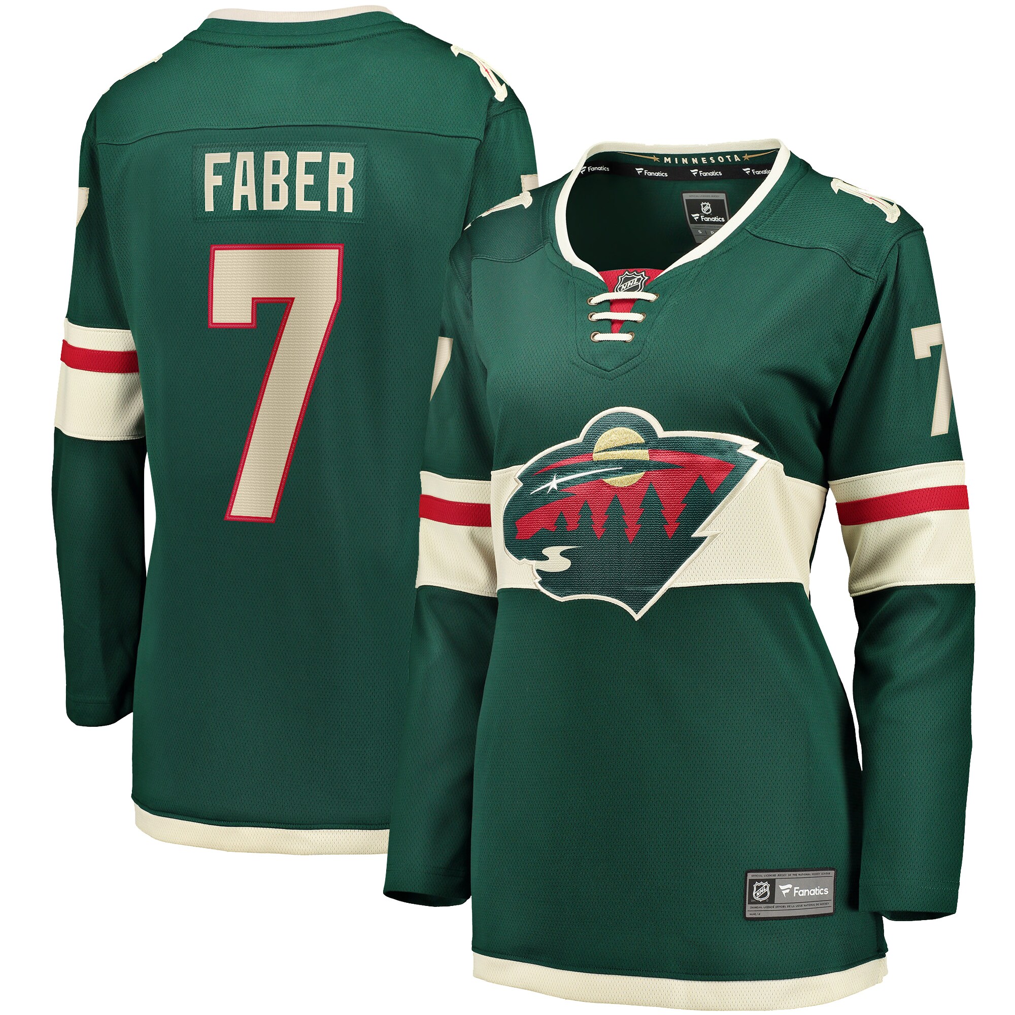 Women's Minnesota Wild Brock Faber Green Home Breakaway Player Hockey Jersey - JS304 