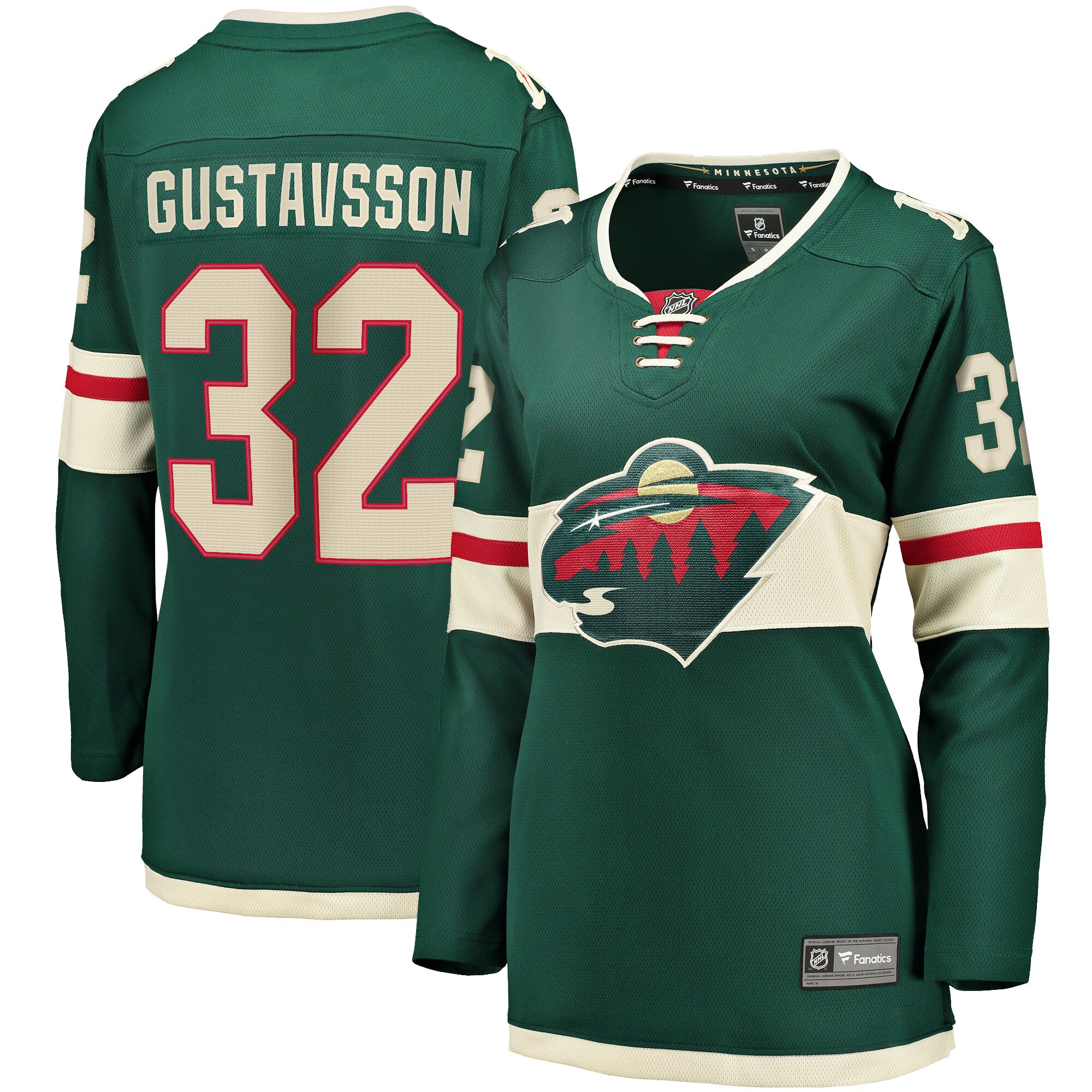 Women's Minnesota Wild Filip Gustavsson Green Home Breakaway Player Hockey Jersey - JS203 