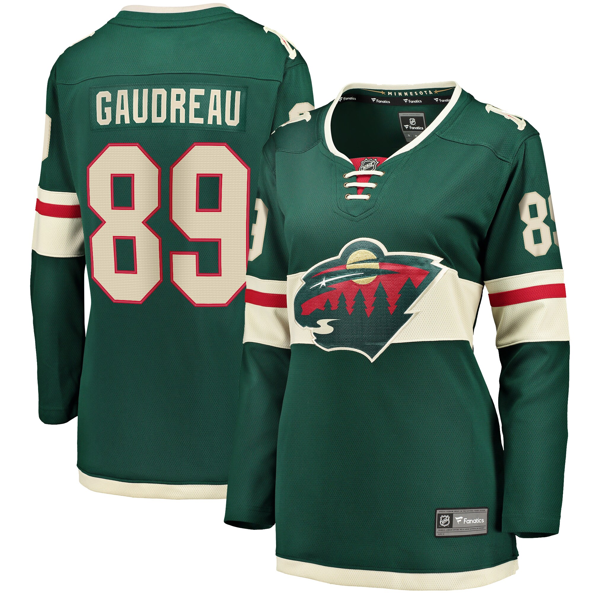 Women's Minnesota Wild Frederick Gaudreau Green Home Breakaway Player Hockey Jersey - JS720 