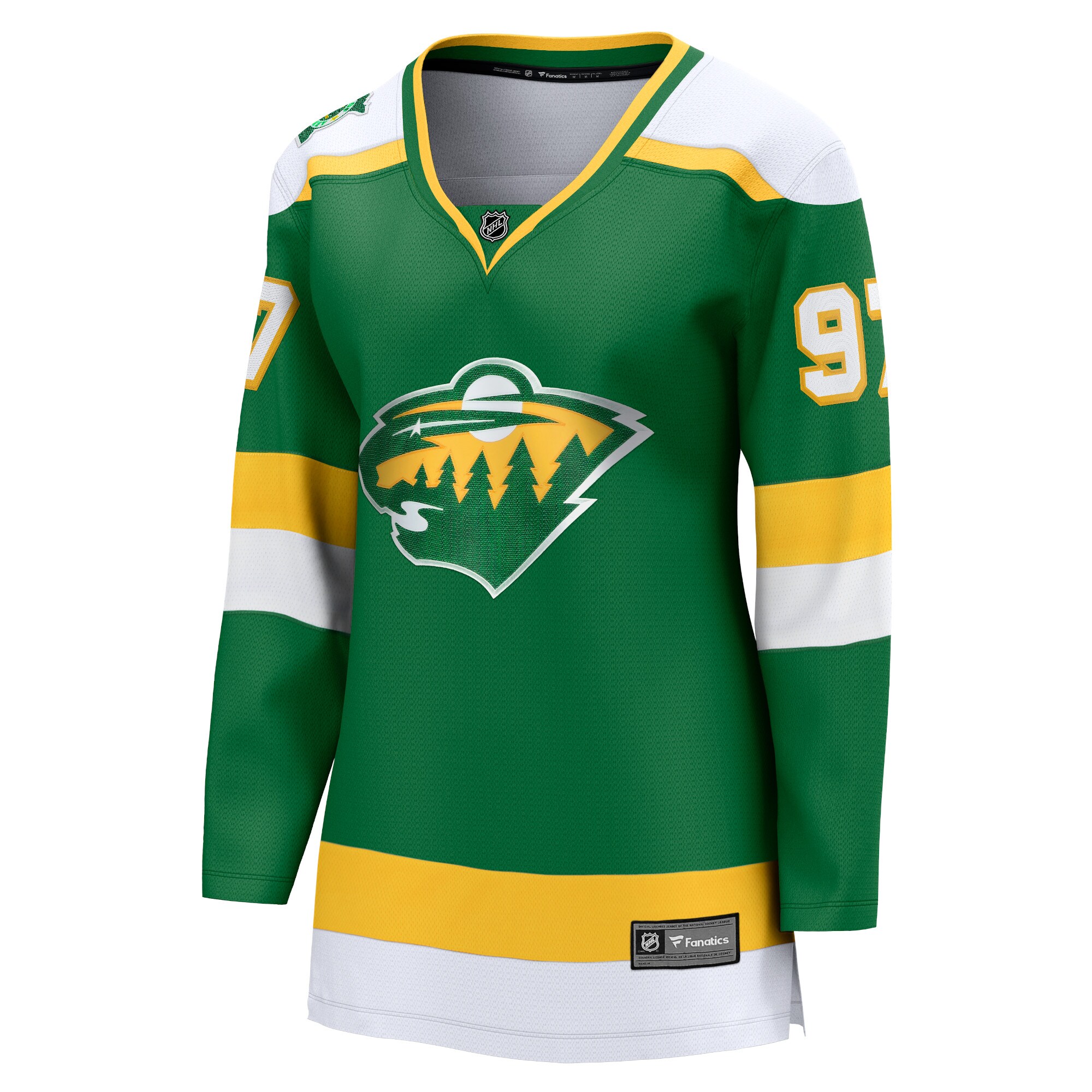 Alternative view of Women's Minnesota Wild Kirill Kaprizov Green Alternate Premier Breakaway Player Hockey Jersey - JS733 