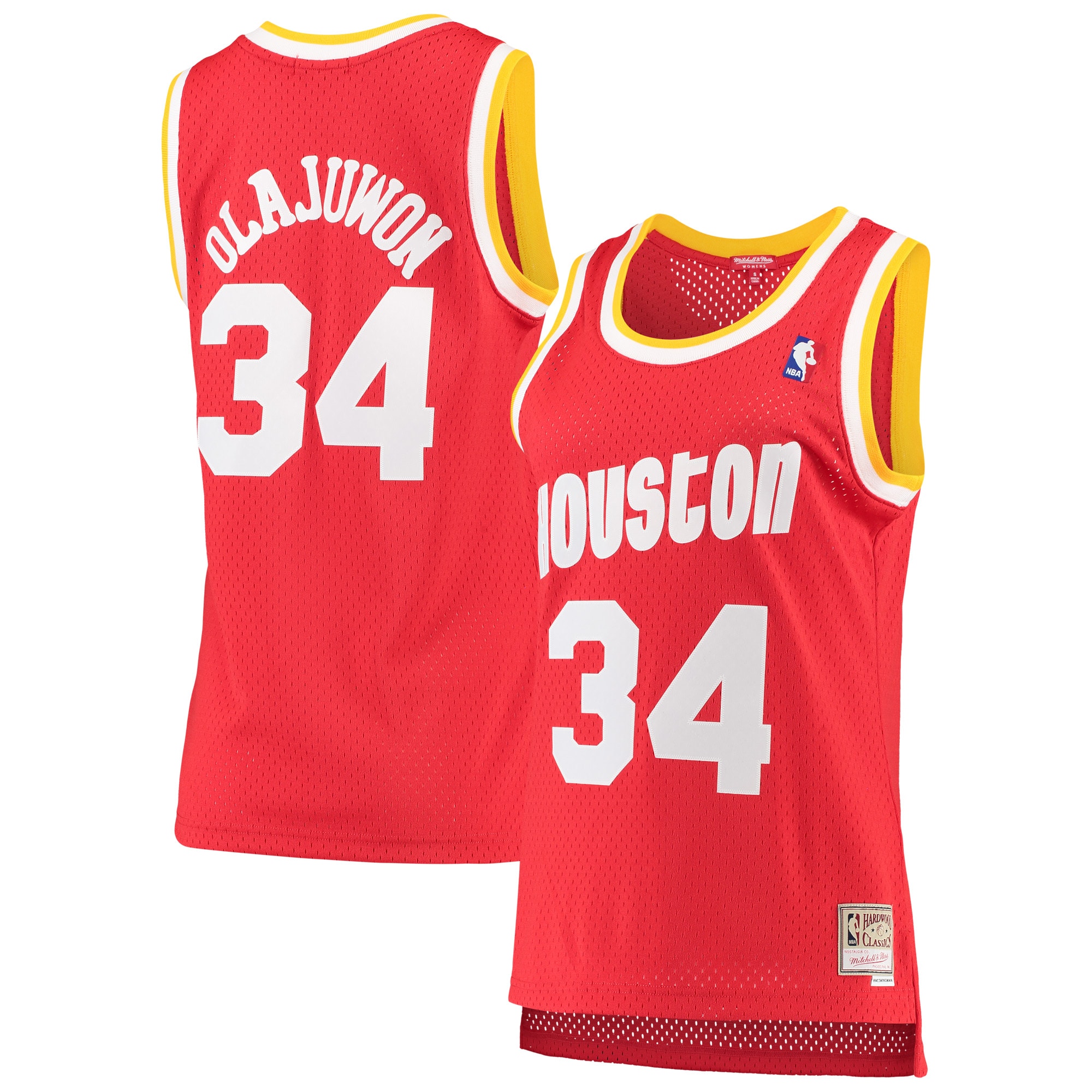 Women's Mitchell & Ness Hakeem Olajuwon Red Houston Rockets 1993-94 Hardwood Classics Swingman Basketball Jersey