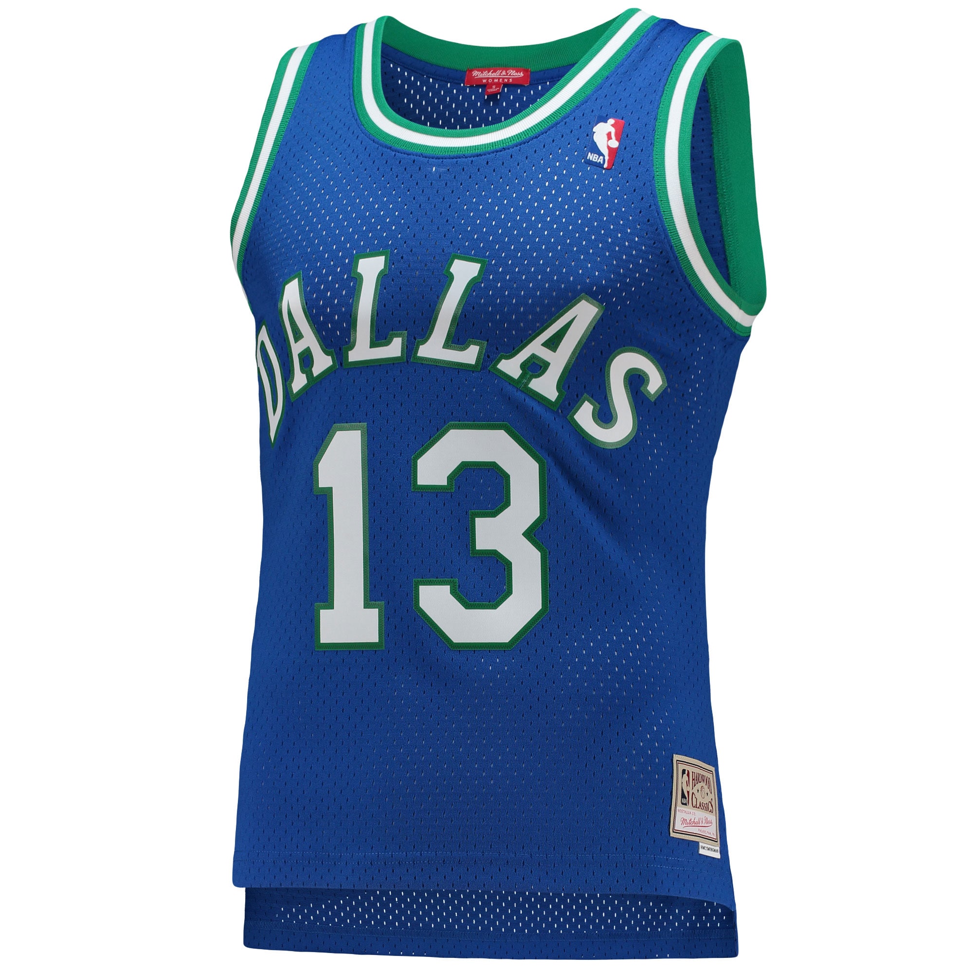 Alternative view of Women's Mitchell & Ness Steve Nash Blue Dallas Mavericks 1998/99 Hardwood Classics Swingman Basketball Jersey - JS814 