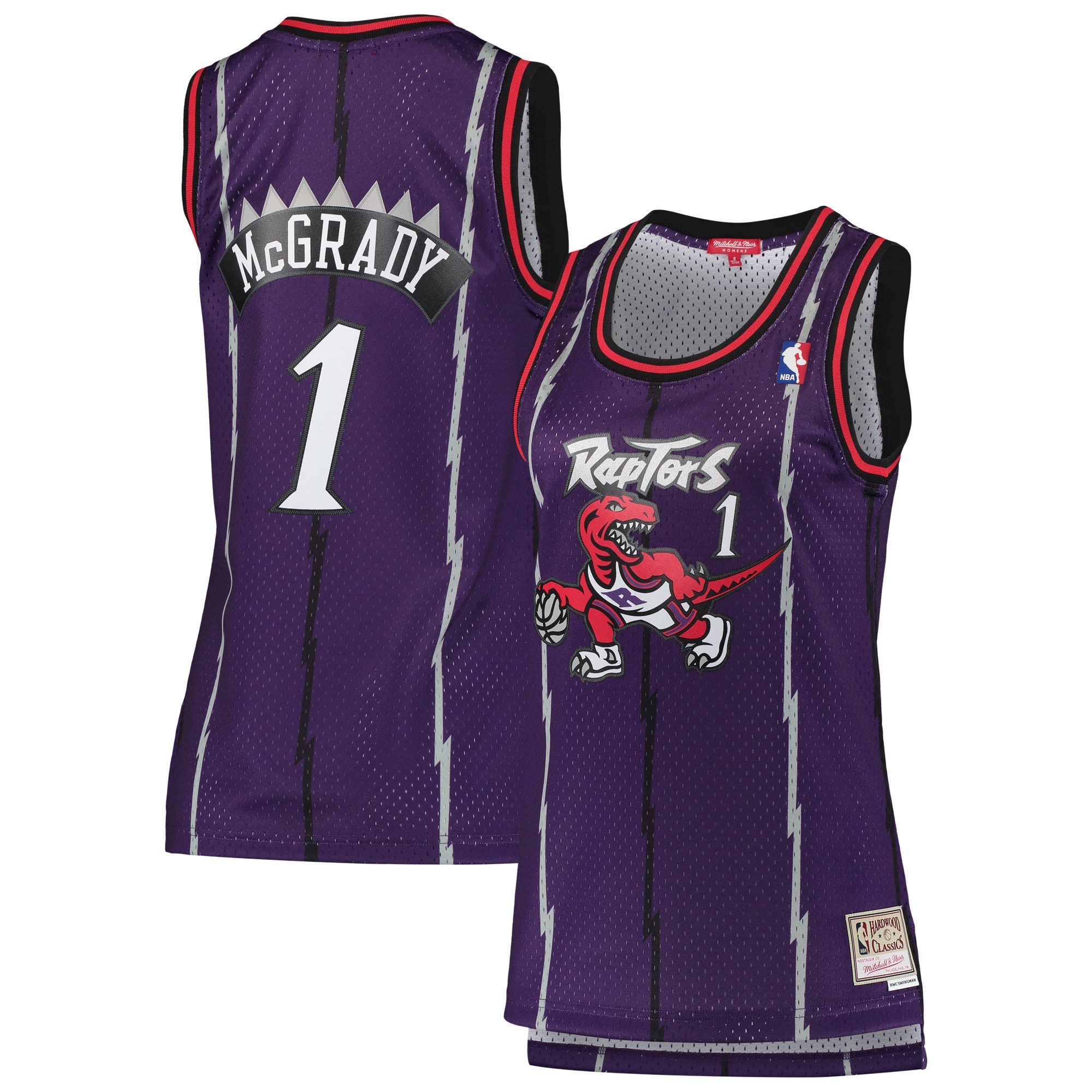 Women's Mitchell & Ness Tracy McGrady Purple Toronto Raptors 1998-99 Hardwood Classics Swingman Basketball Jersey - JS148 