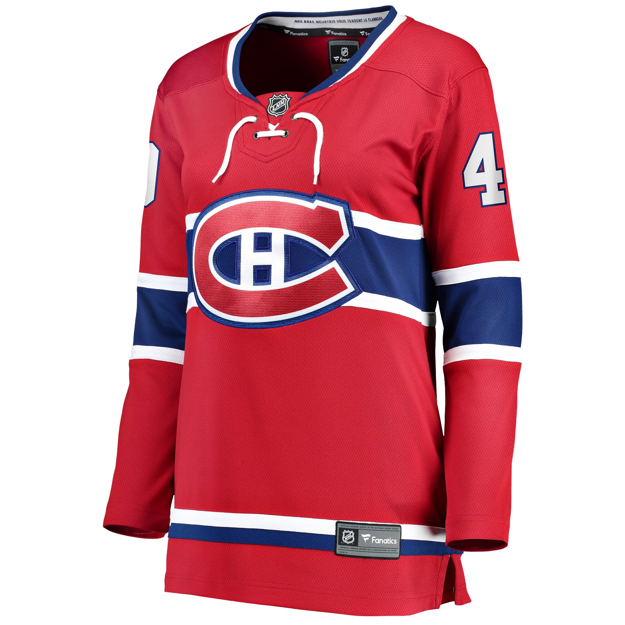 Alternative view of Women's Montreal Canadiens Joel Armia Red Home Breakaway Player Hockey Jersey - JS174 