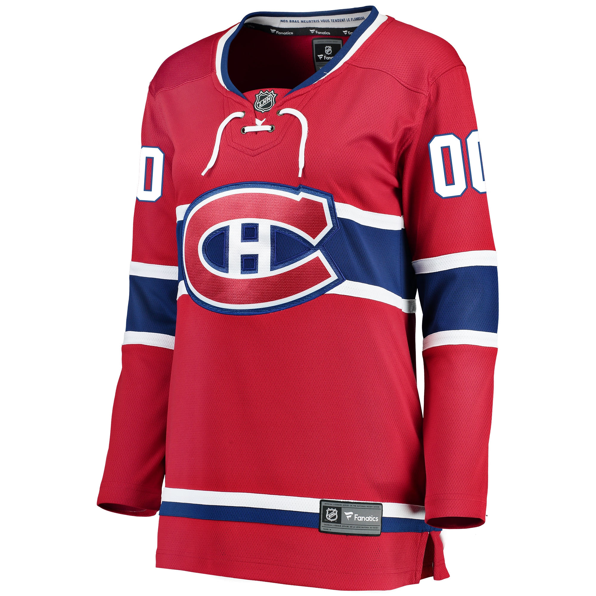 Alternative view of Women's Montreal Canadiens Red Home Breakaway Custom Hockey Jersey - JS612 