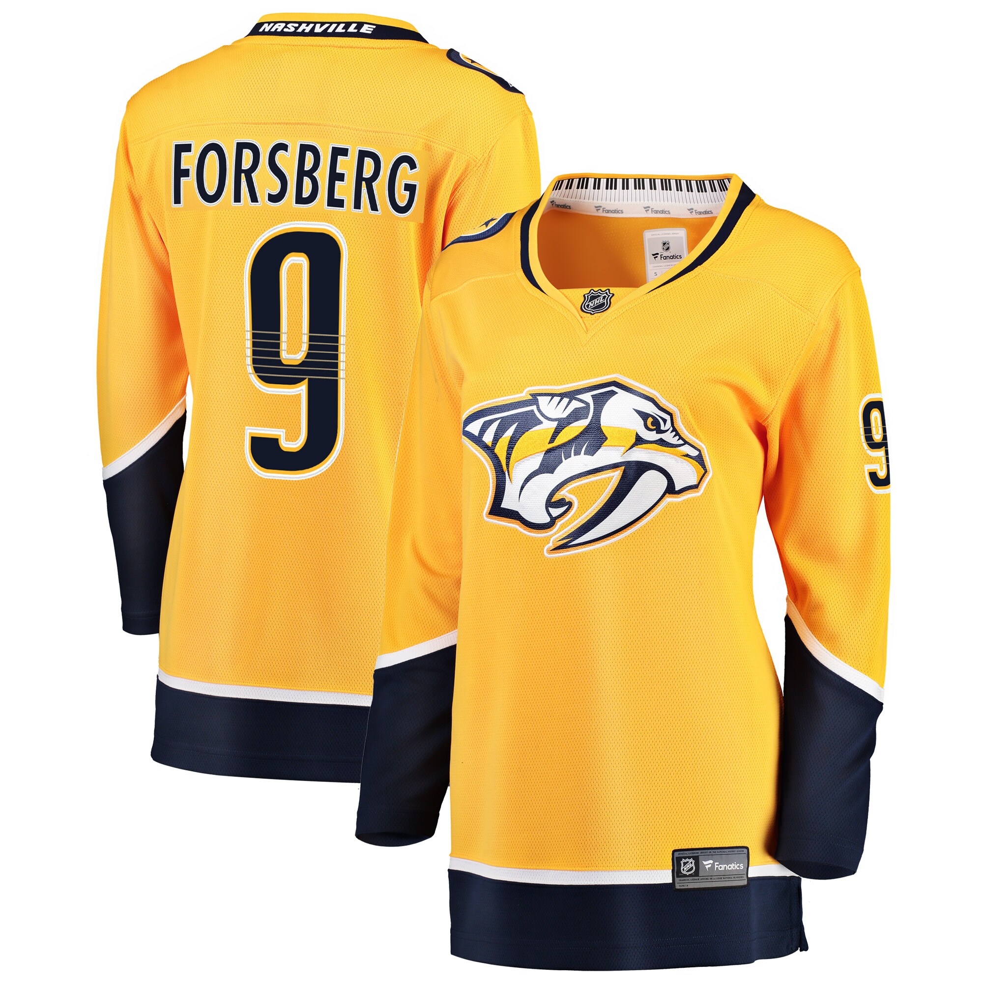 Women's Nashville Predators Filip Forsberg Gold Breakaway Player Hockey Jersey - JS464 