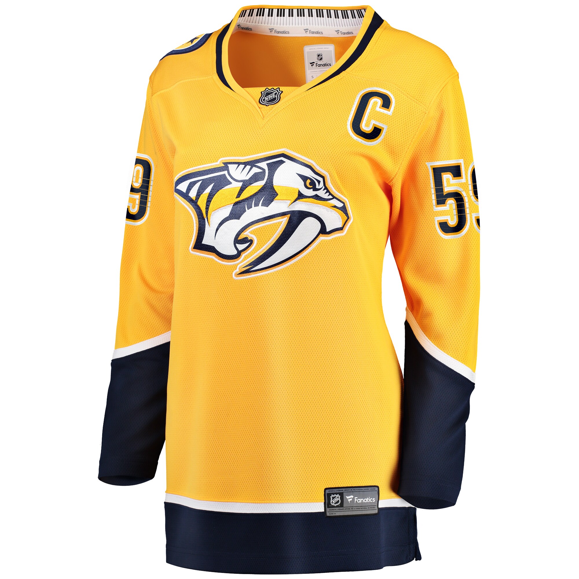 Alternative view of Women's Nashville Predators Roman Josi Gold Home Breakaway Player Hockey Jersey - JS976 