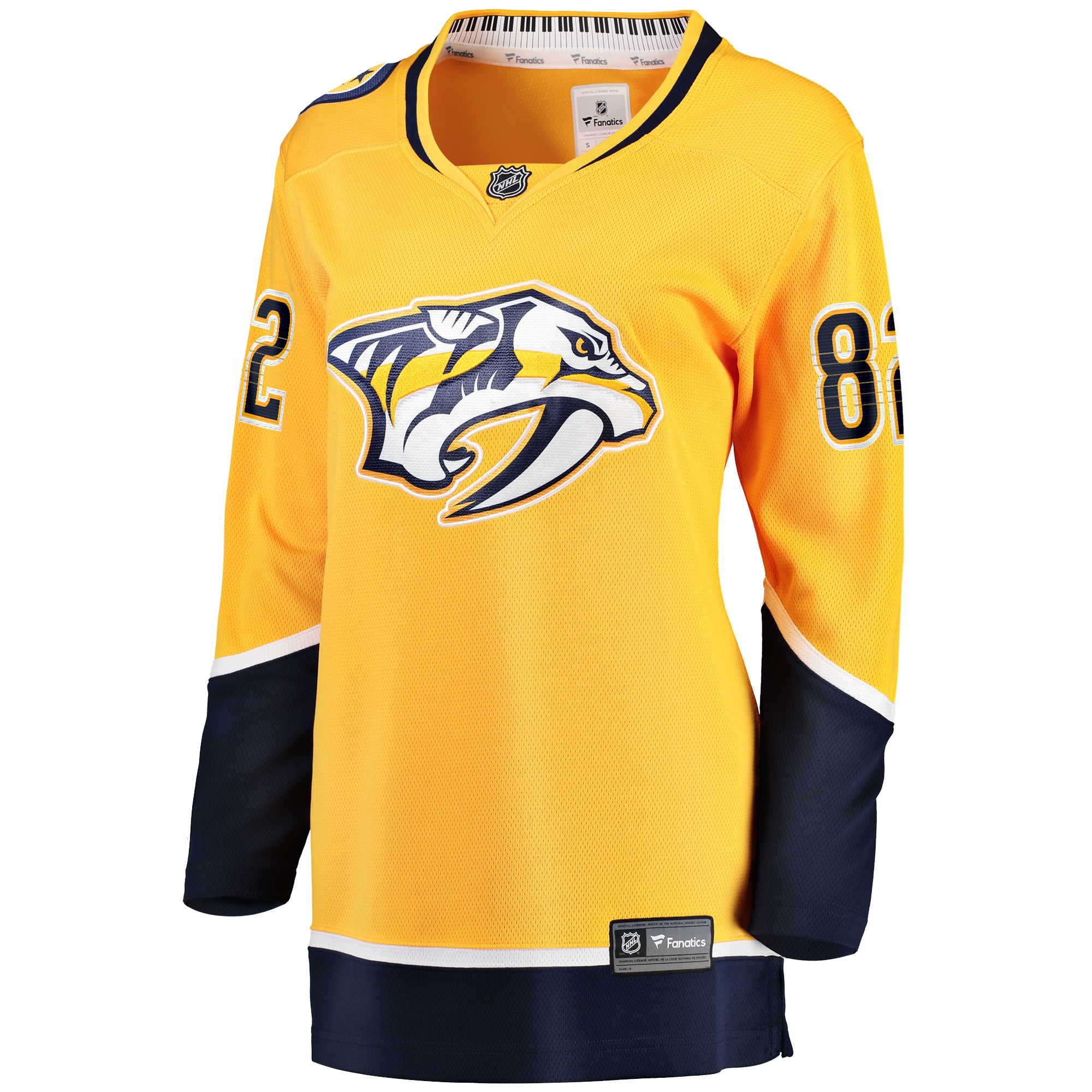 Alternative view of Women's Nashville Predators Tommy Novak Gold Home Breakaway Player Hockey Jersey - JS663 
