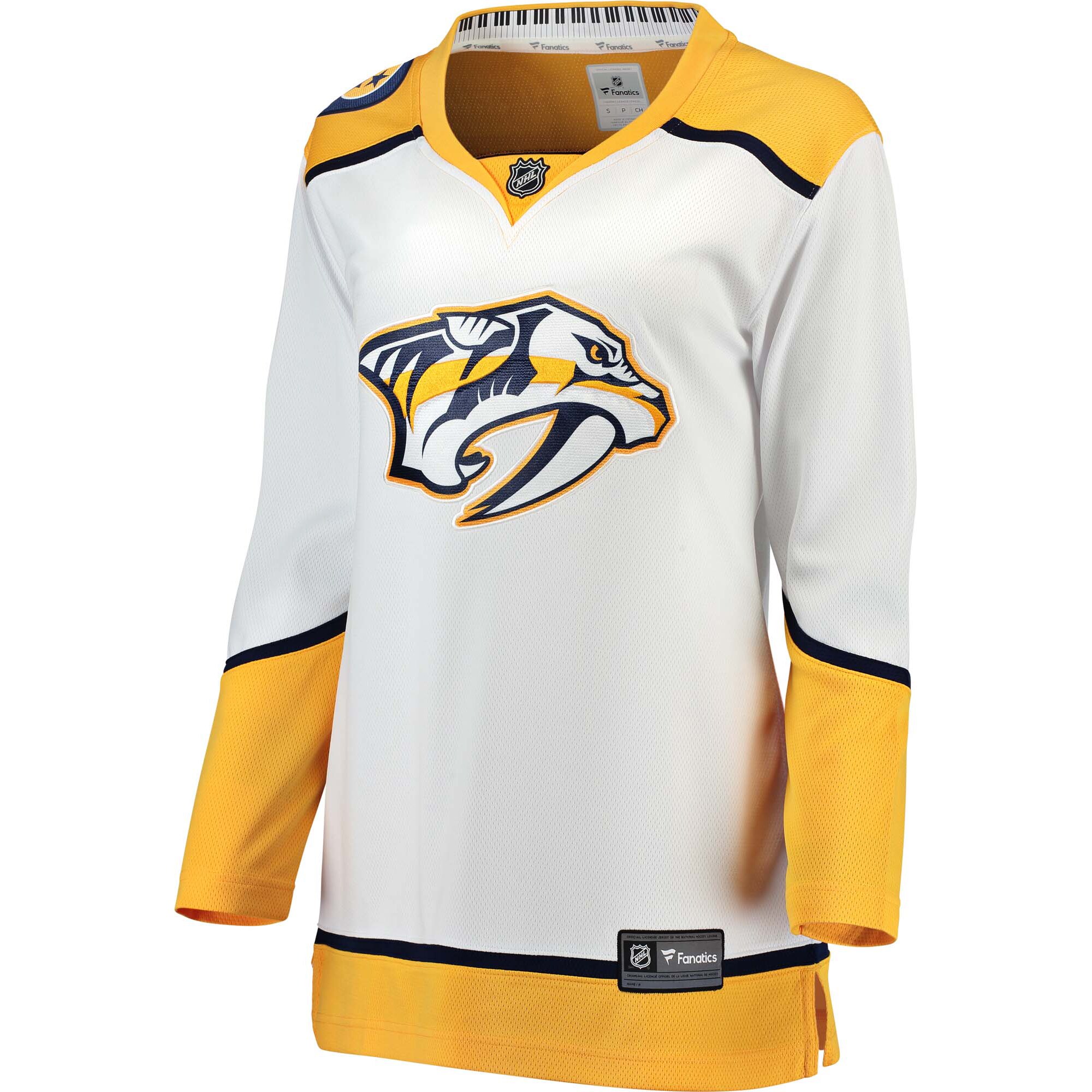 Alternative view of Women's Nashville Predators White Away Breakaway Hockey Jersey - JS656 
