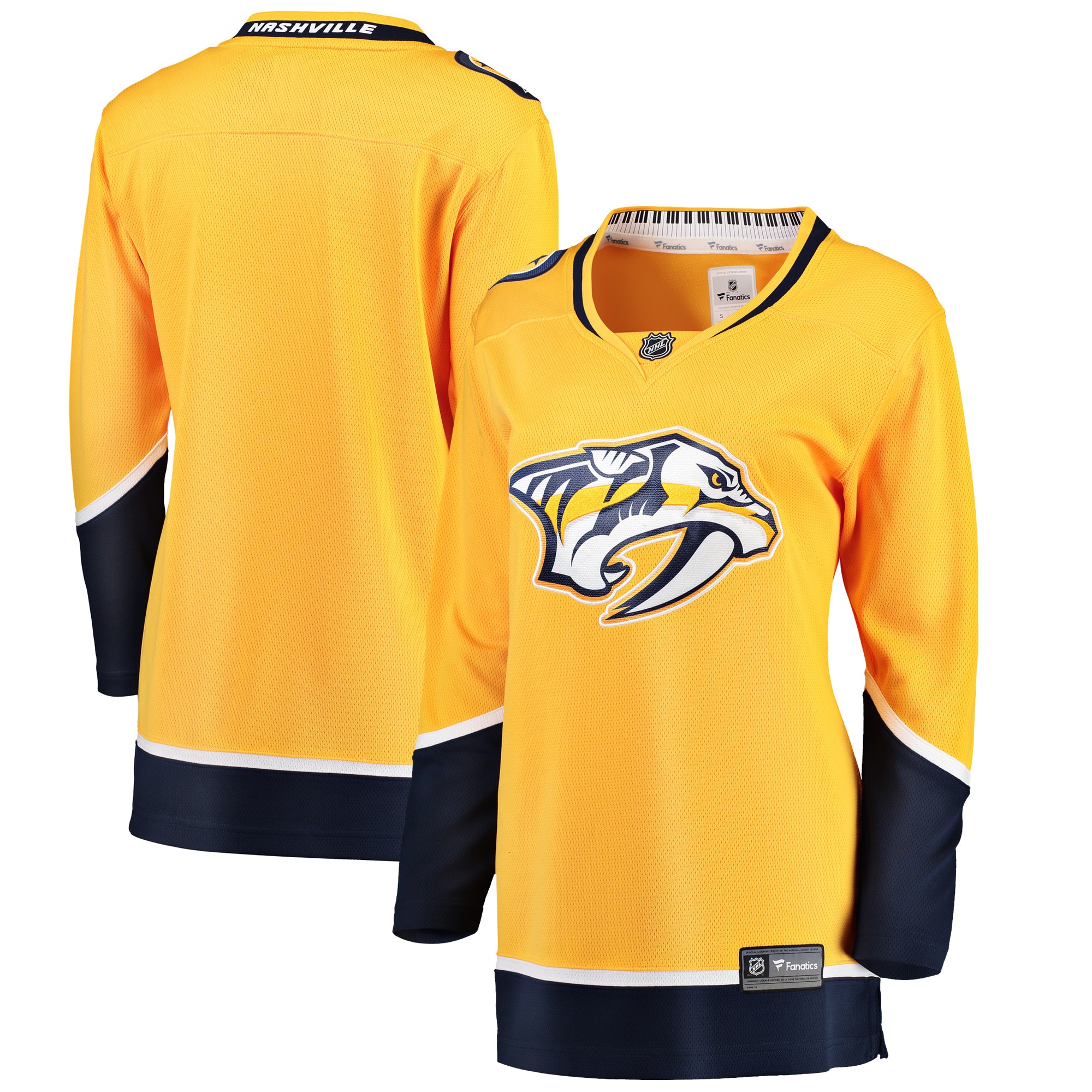 Women's Nashville Predators Yellow Breakaway Home Hockey Jersey - JS723 