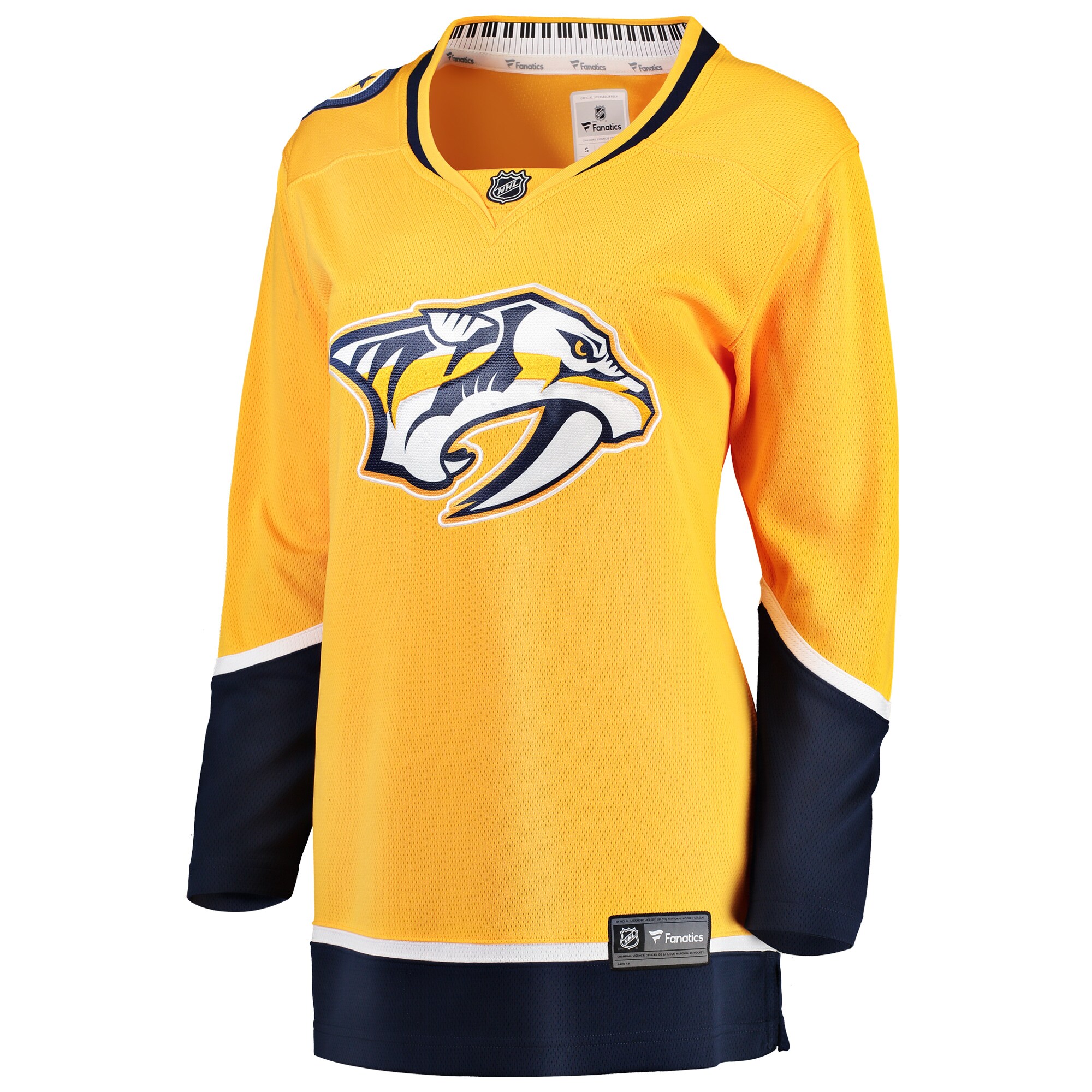 Alternative view of Women's Nashville Predators Yellow Breakaway Home Hockey Jersey - JS723 
